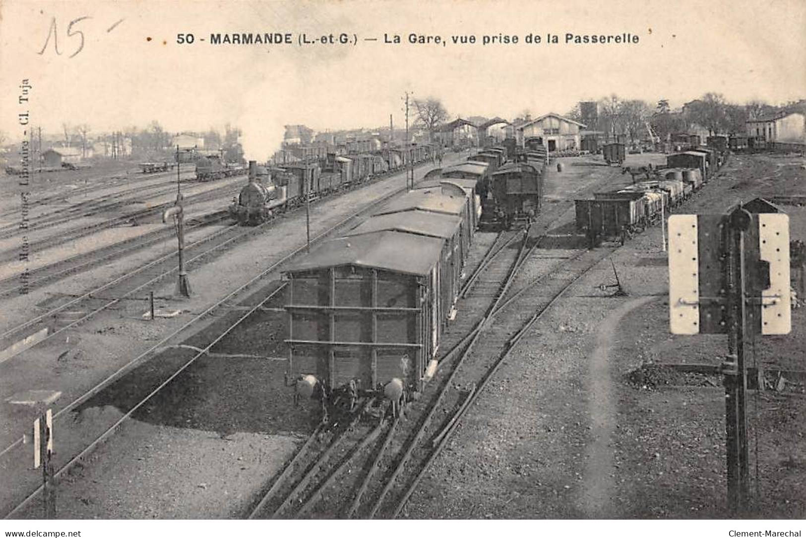 MARMANDE - La Gare, Vue Prise De La Passerelle - Très Bon état - Marmande