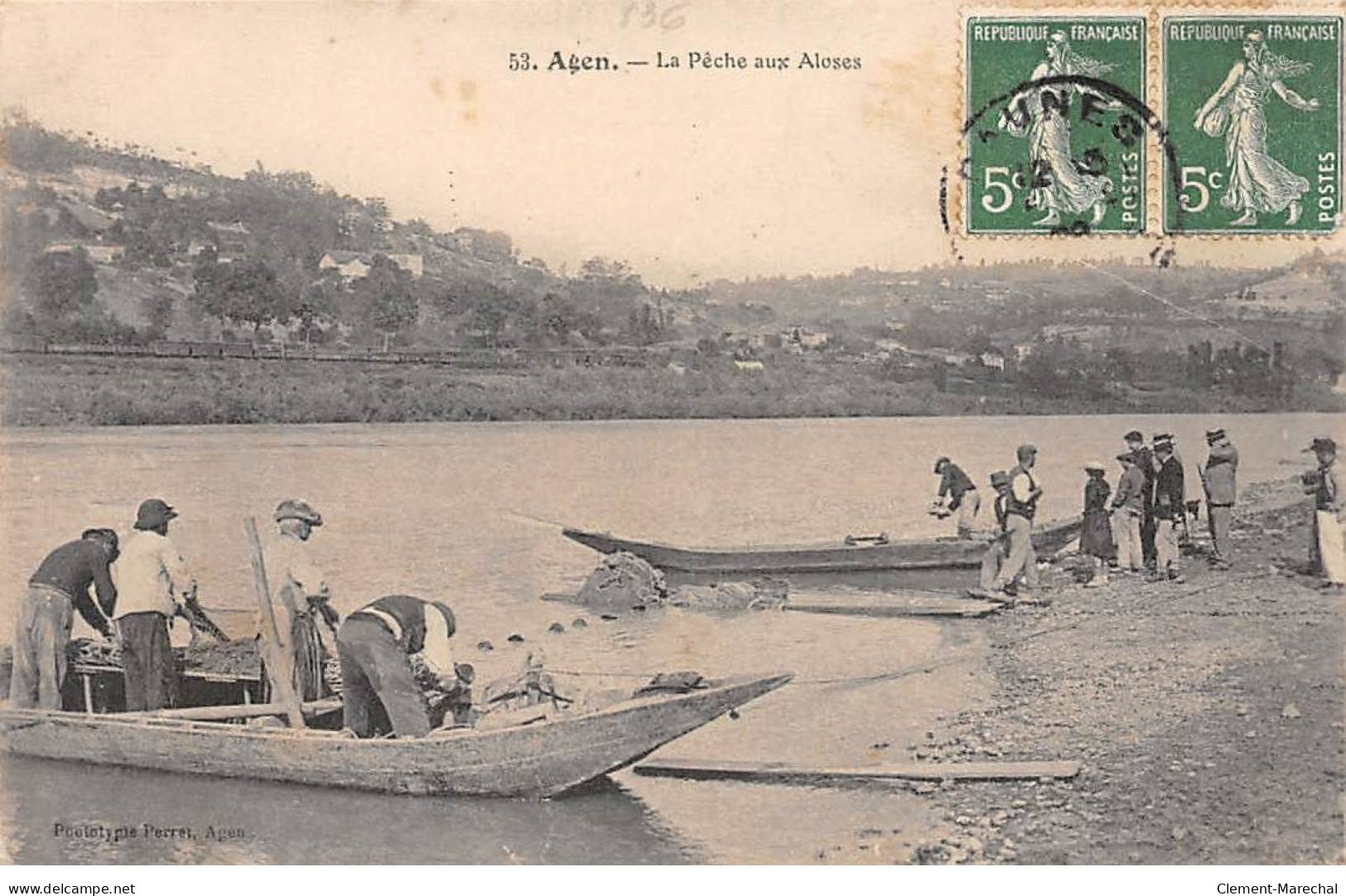 AGEN - La Pêche Aux Aloses - Très Bon état - Agen