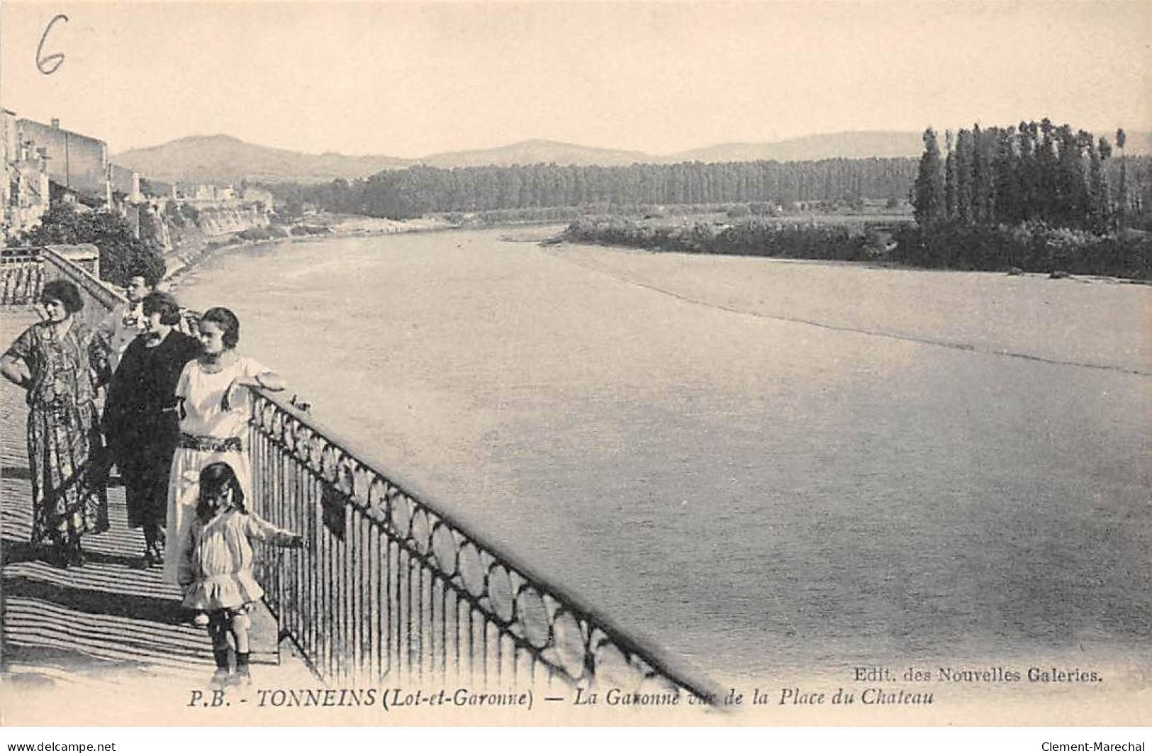 TONNEINS - La Garonne Vue De La Place Du Château - Très Bon état - Tonneins