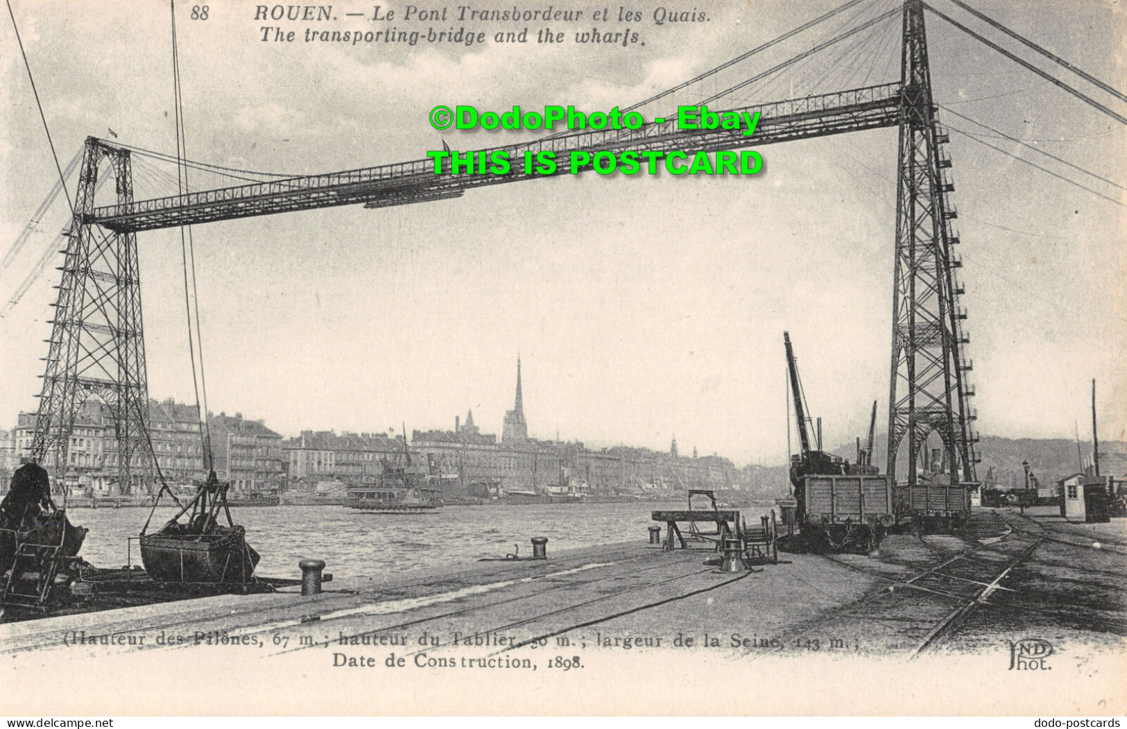 R453329 88. Rouen. Le Pont Transbordeur Et Les Quais. The Transporting Bridge An - Mundo