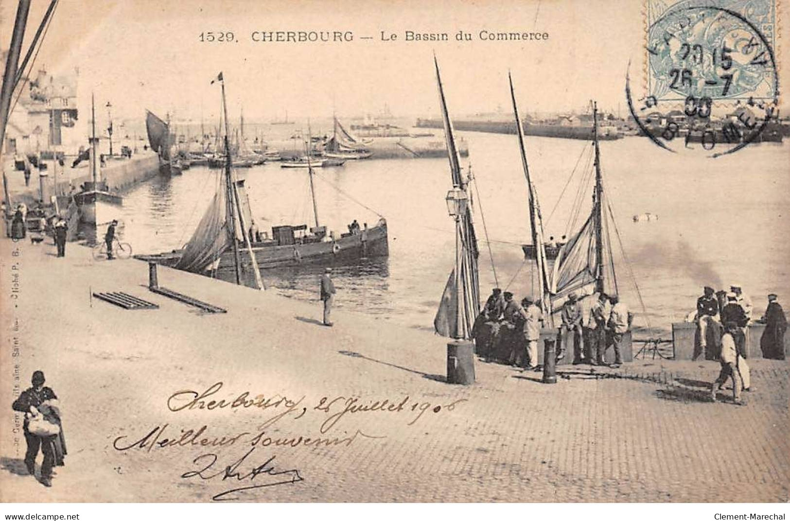 CHERBOURG - Le Bassin Du Commerce - Très Bon état - Cherbourg