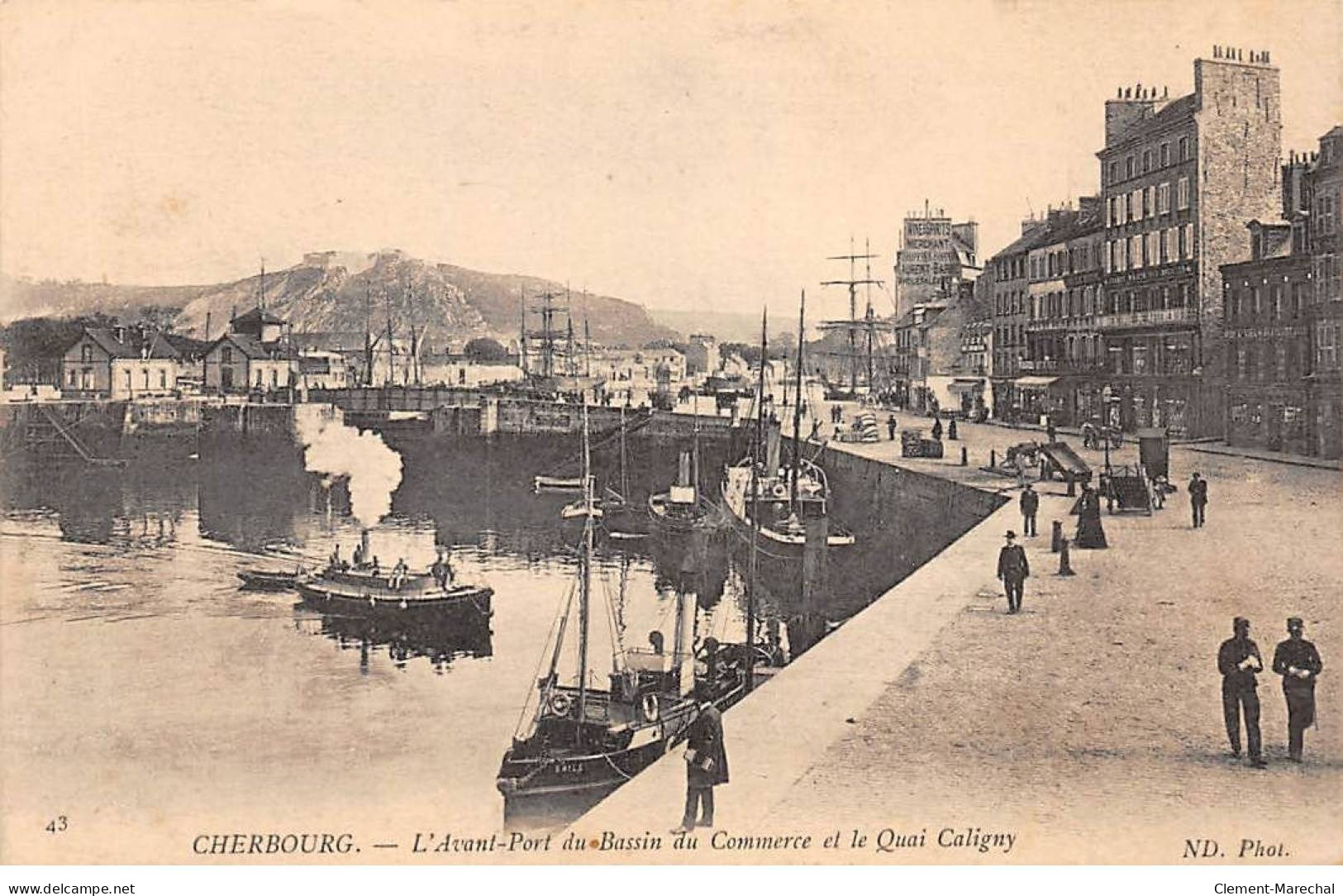 CHERBOURG - L'Avant Port Du Bassin Du Commerce Et Le Quai Caligny - Très Bon état - Cherbourg