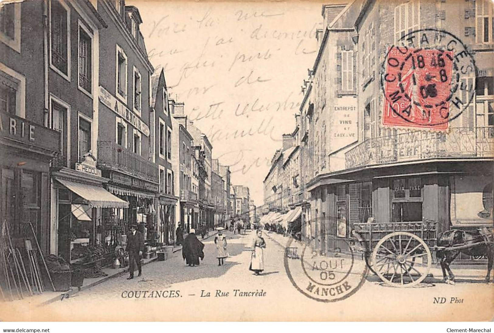 COUTANCES - La Rue Tancrède - Très Bon état - Coutances