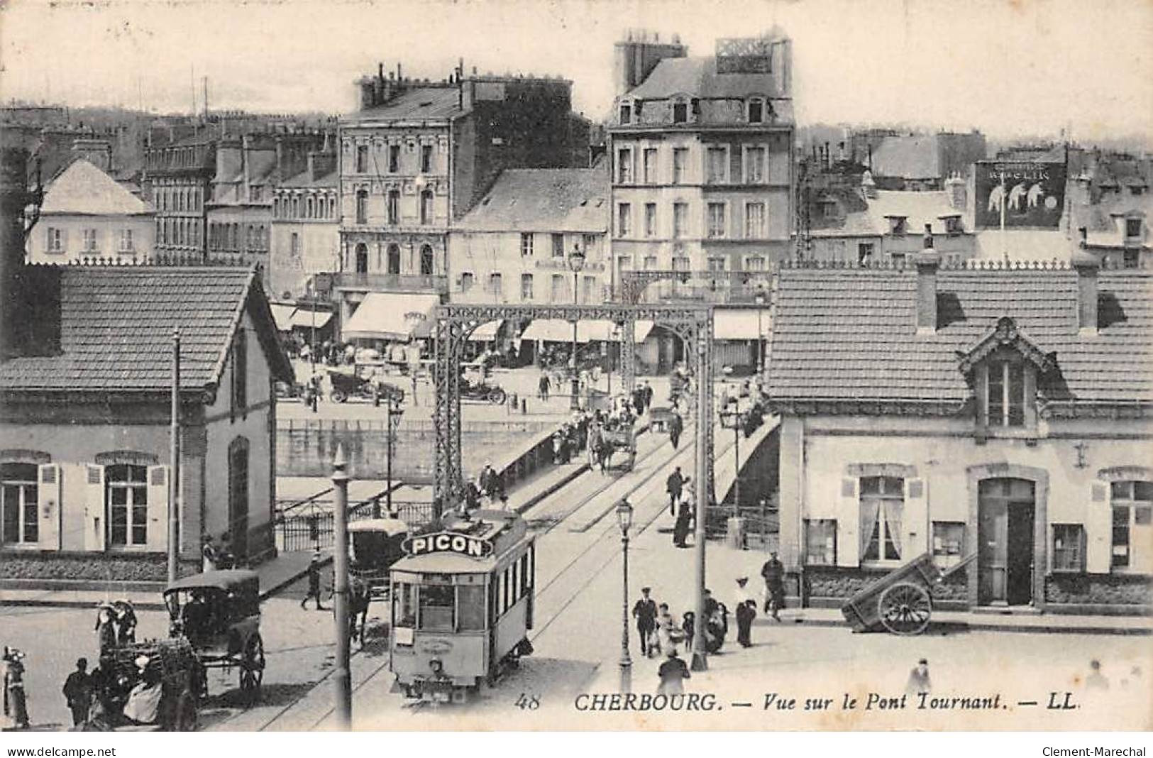 CHERBOURG - Vue Sur Le Pont Tournant - Très Bon état - Cherbourg
