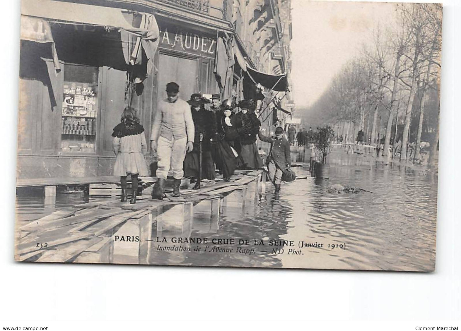 PARIS - La Grande Crue De La Seine - Janvier 1910 - Inondation De L'Avenue Rapp - Très Bon état - Überschwemmung 1910