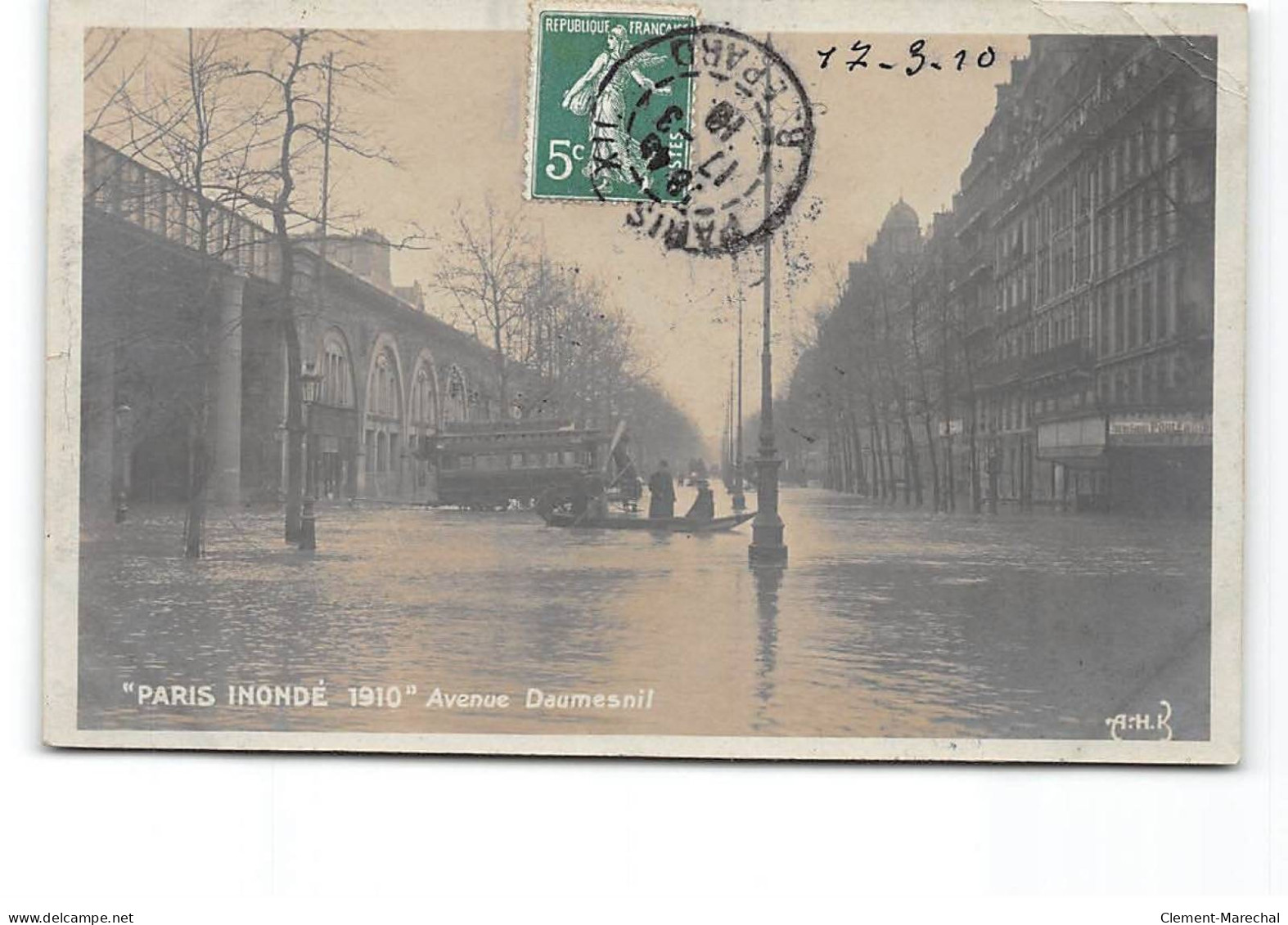 PARIS Inondé 1910 - Avenue Daumesnil - Très Bon état - Überschwemmung 1910
