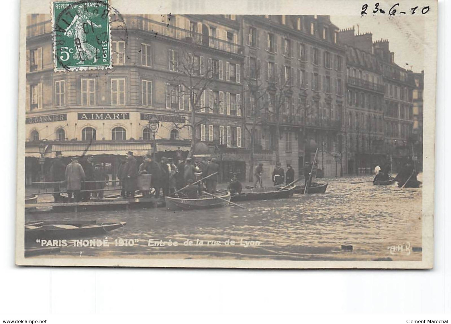 PARIS Inondé 1910 - Entrée De La Rue De Lyon - Très Bon état - Überschwemmung 1910