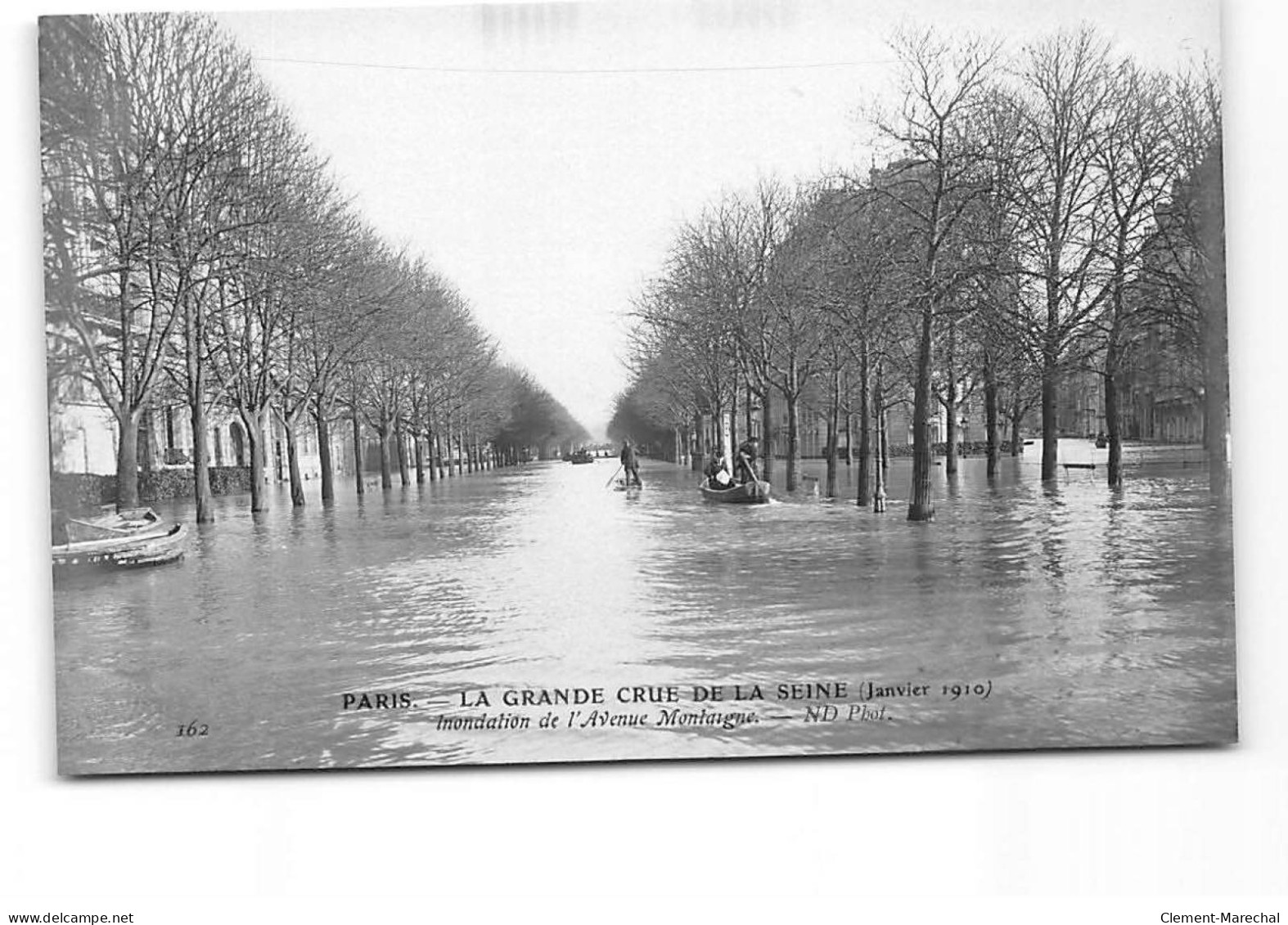 PARIS - La Grande Crue De La Seine - Janvier 1910 - Avenue Montaigne - Très Bon état - Paris Flood, 1910