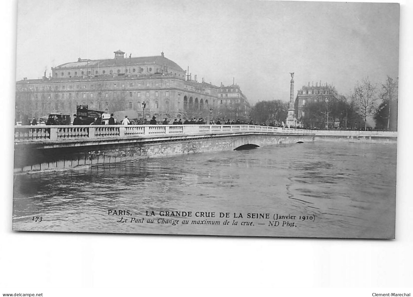 PARIS - La Grande Crue De La Seine - Janvier 1910 - Le Pont Du Change - Très Bon état - Paris Flood, 1910