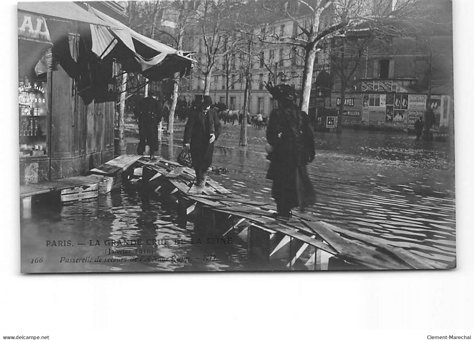 PARIS - La Grande Crue De La Seine - Janvier 1910 - Passerelle De Secours - Très Bon état - Überschwemmung 1910