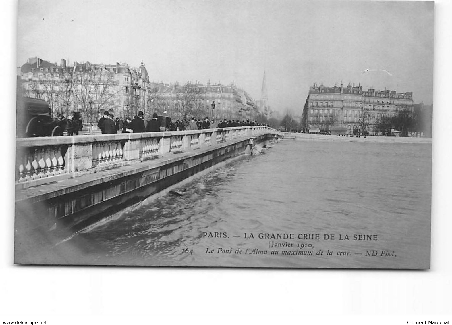 PARIS - La Grande Crue De La Seine - Janvier 1910 - Le Pont De L'Alma - Très Bon état - Überschwemmung 1910