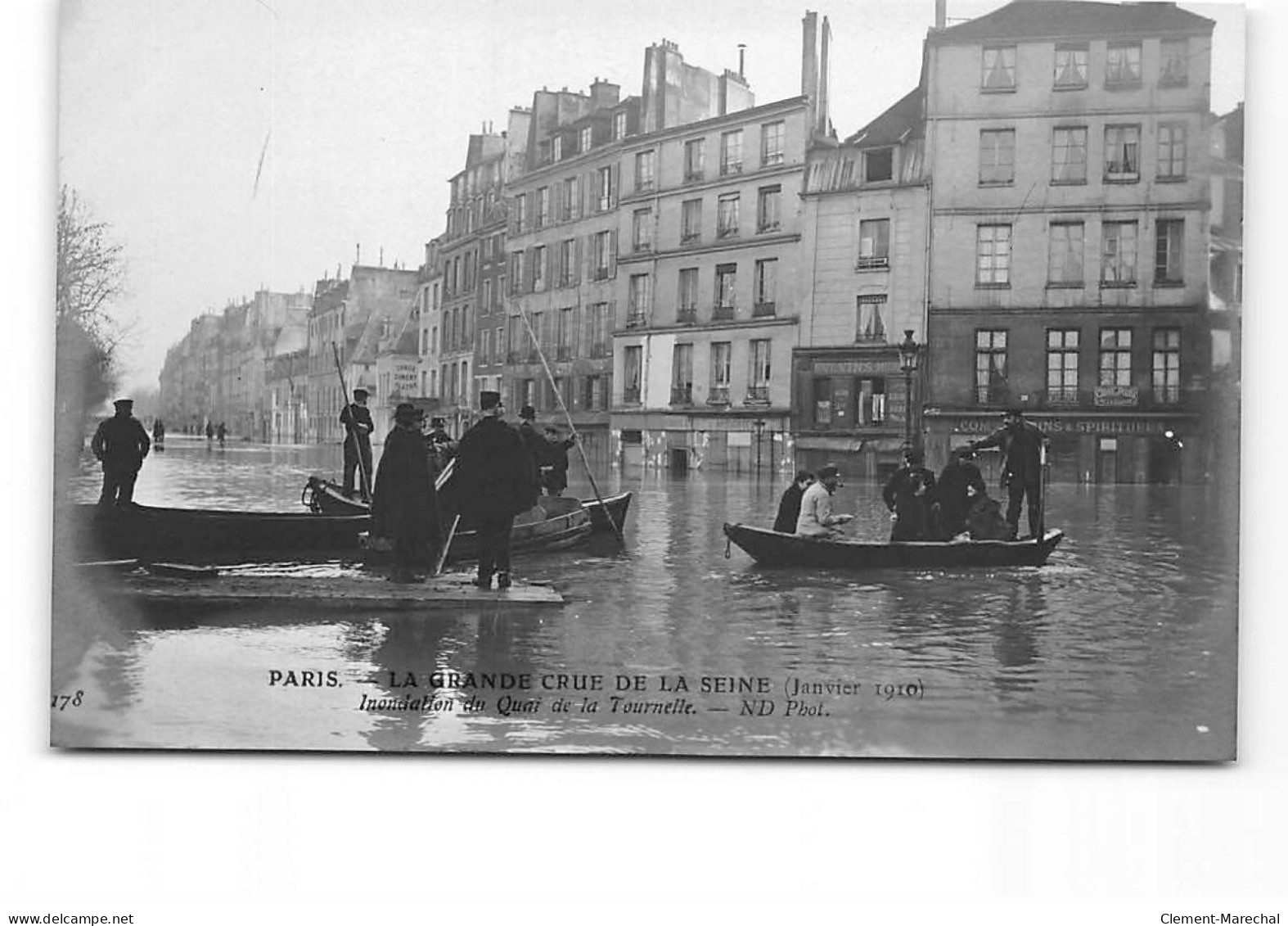 PARIS - La Grande Crue De La Seine - Janvier 1910 - Quai De La Tournelle - Très Bon état - Überschwemmung 1910