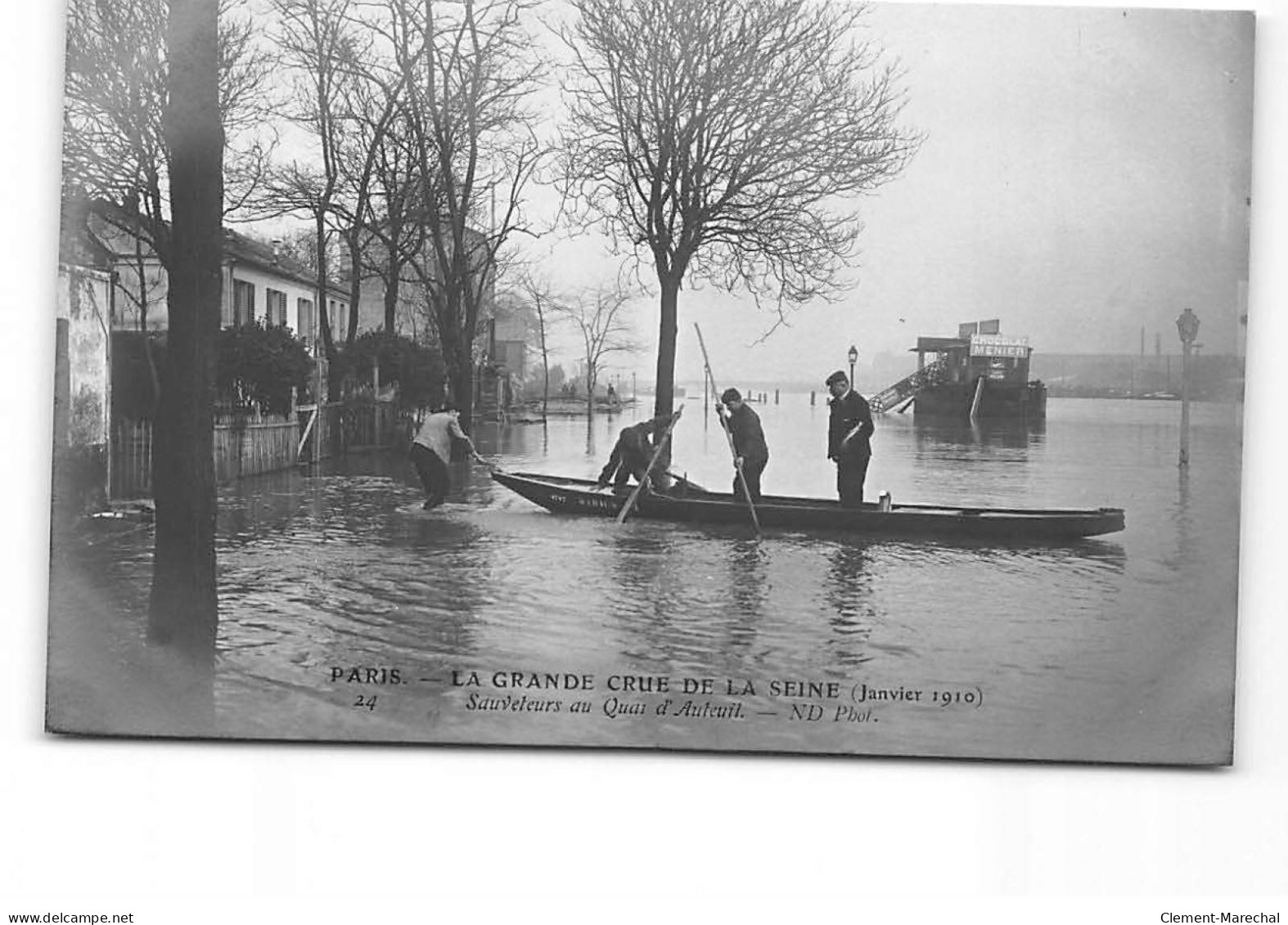 PARIS - La Grande Crue De La Seine - Janvier 1910 - Sauveteurs Au Quai D'Auteuil - Très Bon état - Paris Flood, 1910