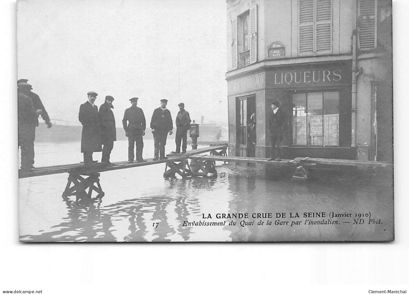 PARIS - La Grande Crue De La Seine - Janvier 1910 - Quai De La Gare - Très Bon état - Inondations De 1910