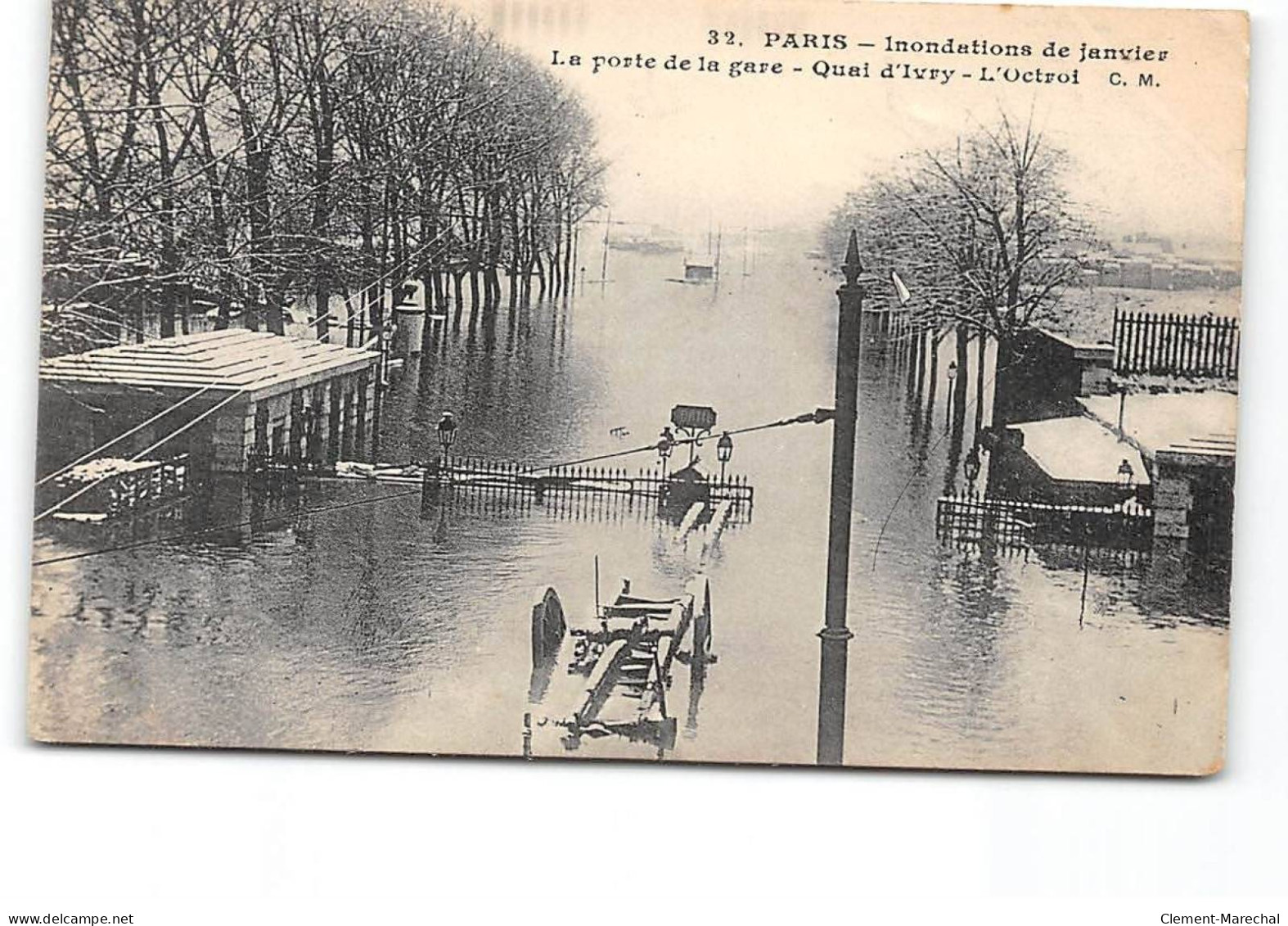 PARIS - Inondations De Janvier - La Porte De La Gare - Quai D'Ivry - L'Octroi - Très Bon état - Paris Flood, 1910