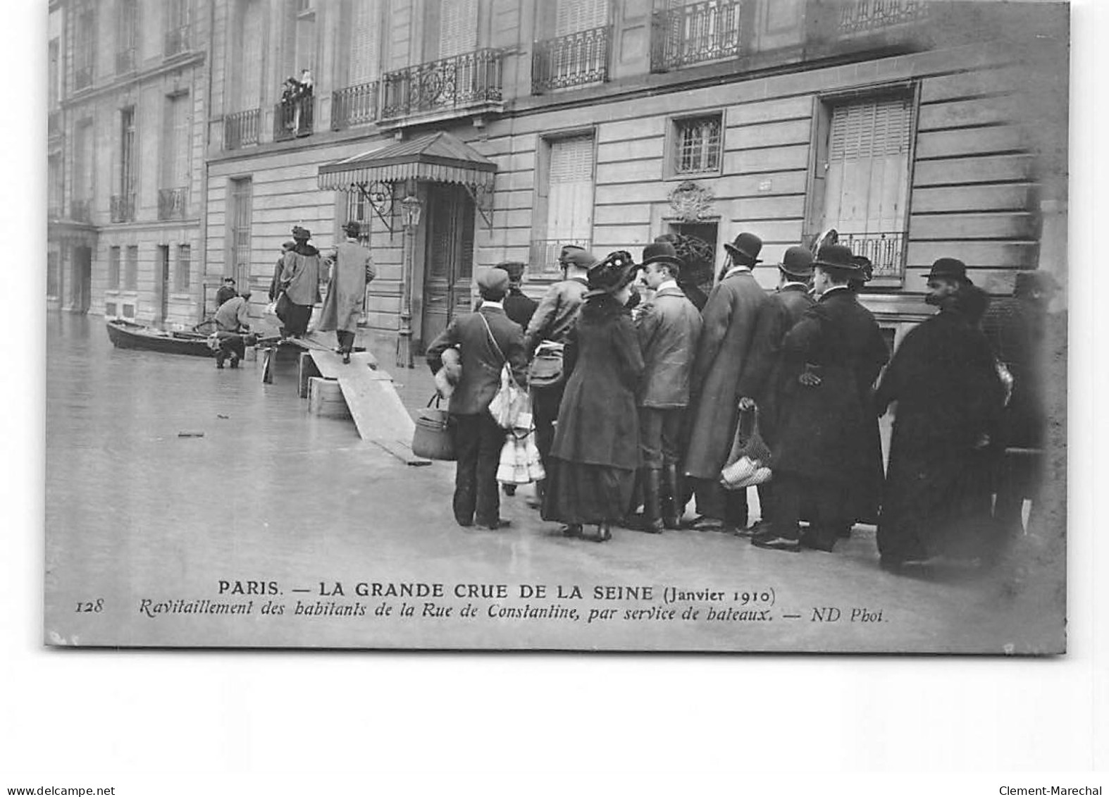 PARIS - La Grande Crue De La Seine - Janvier 1910 - Ravitaillement Rue De Constantine - Très Bon état - Inondations De 1910