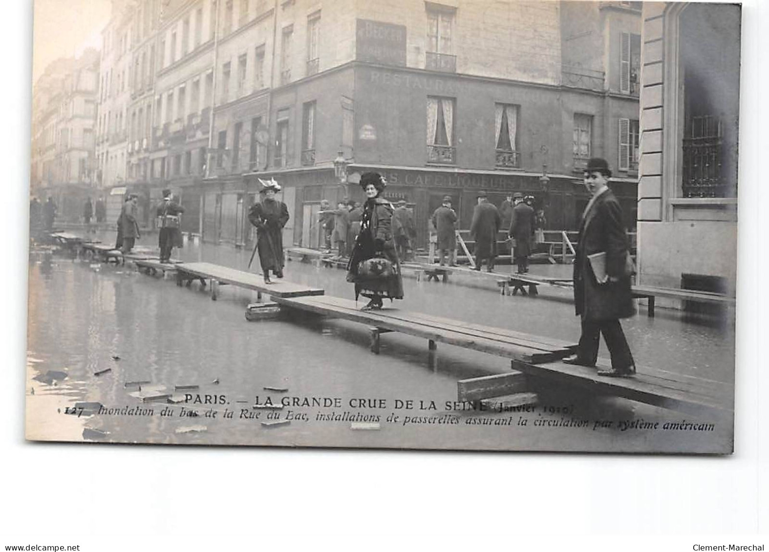 PARIS - La Grande Crue De La Seine - Janvier 1910 - Rue Du Bac - Très Bon état - Paris Flood, 1910