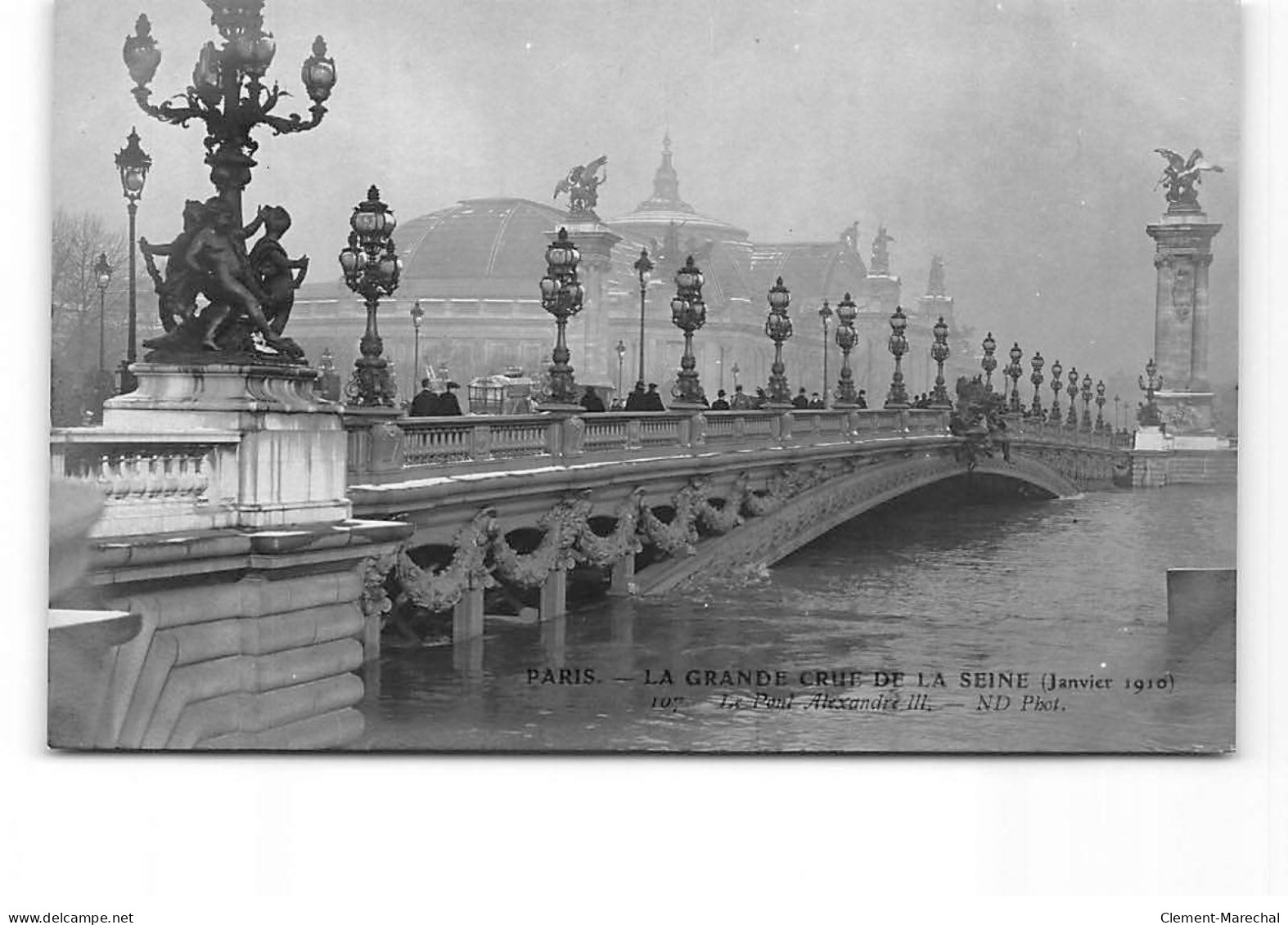 PARIS - La Grande Crue De La Seine - Janvier 1910 - Pont Alexandre III - Très Bon état - Inondations De 1910