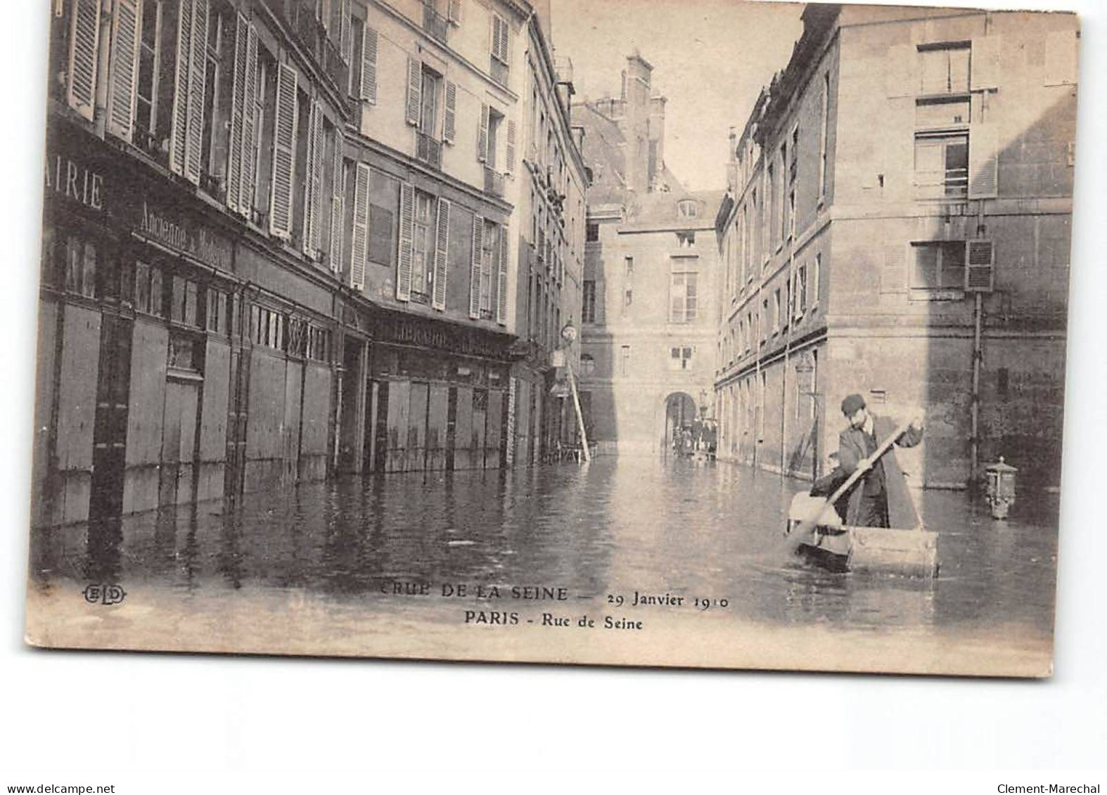 PARIS - Crue De La Seine - Janvier 1910 - Rue De Seine - Très Bon état - Inondations De 1910