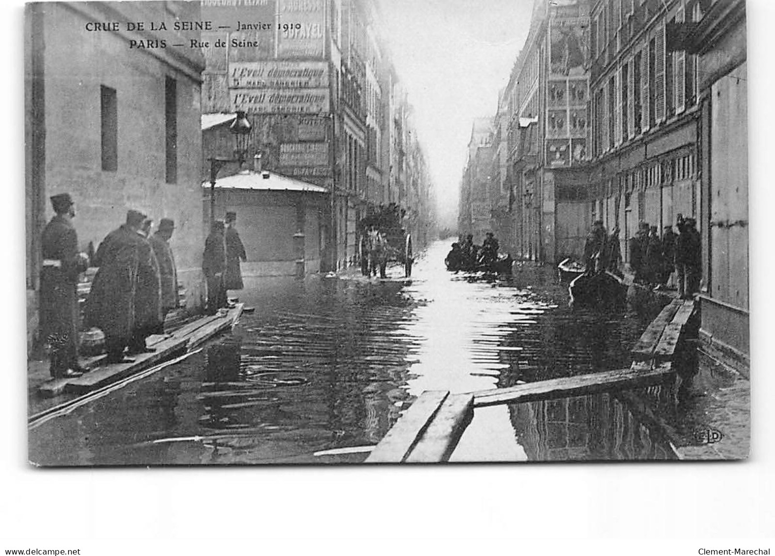 PARIS - Crue De La Seine - Janvier 1910 - Rue De Seine - Très Bon état - Inondations De 1910