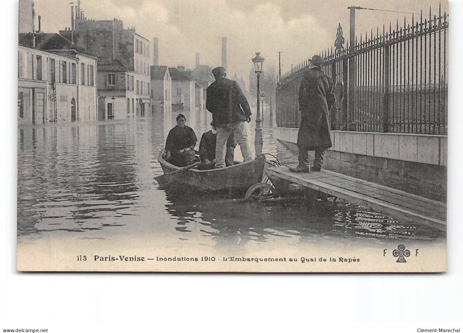 PARIS Venise - Inondations 1910 - L'Embarquement Au Quai De La Rapée - Très Bon état - Inondations De 1910