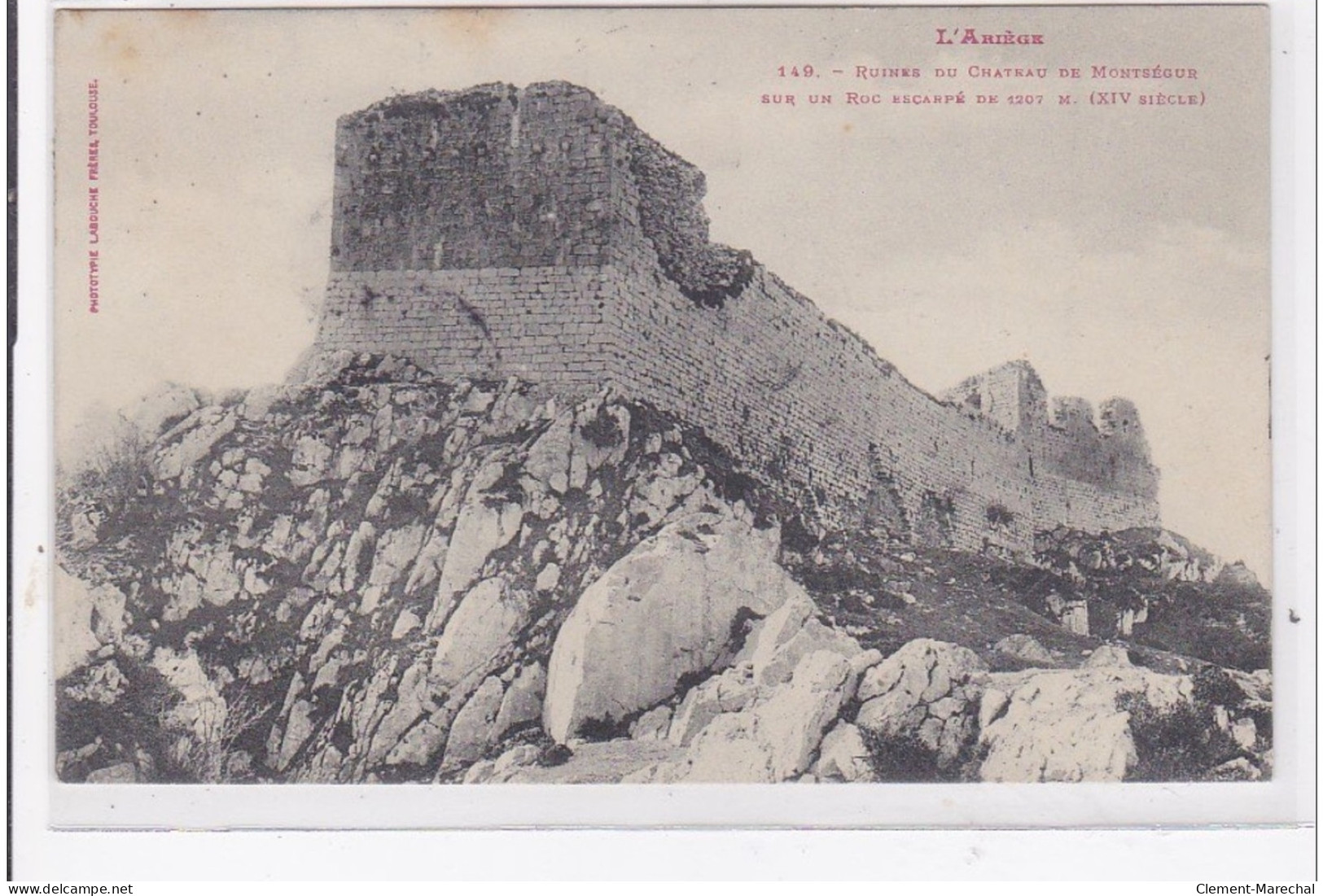MONTSEGUR : Ruines Du Chateau De Montsegur Sur Un Roc Escarpé De 1907m - Tres Bon Etat - Other & Unclassified