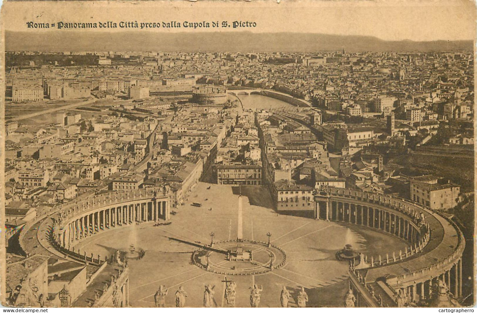 Postcard Italy Rome Panorama San Pietro - San Pietro