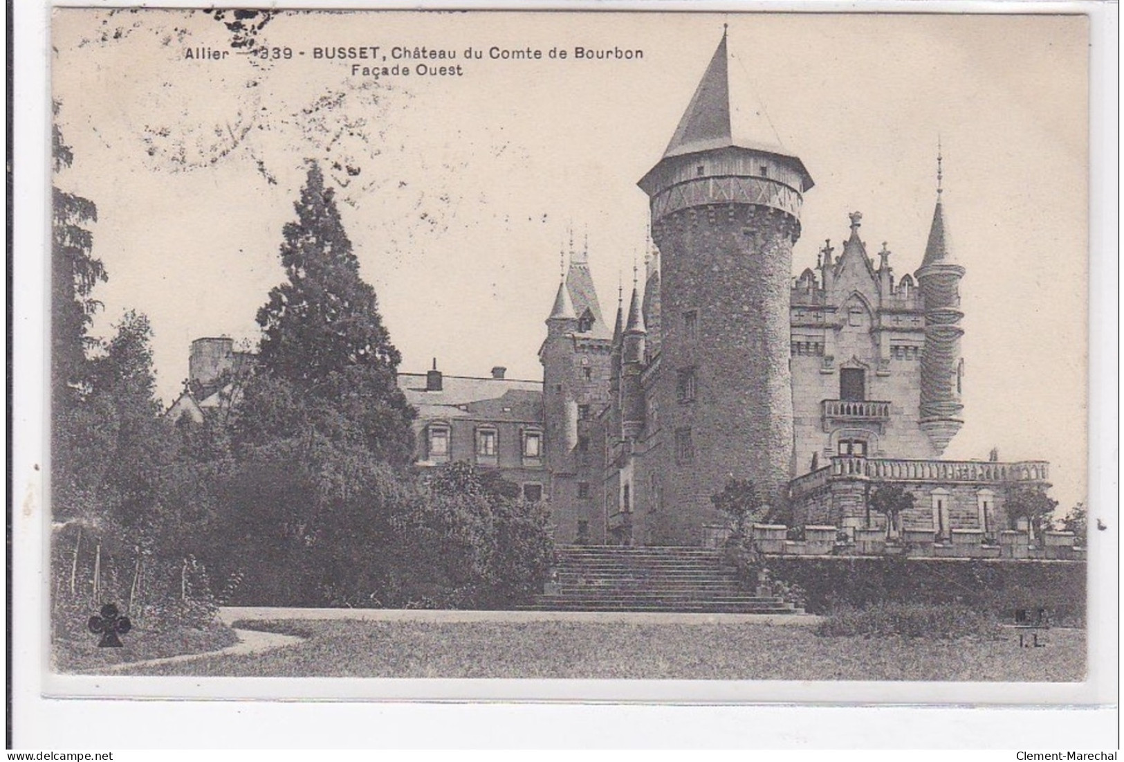 BUSSET : Chateau Du Comte De Bourbon, Facade Ouest - Etat - Other & Unclassified