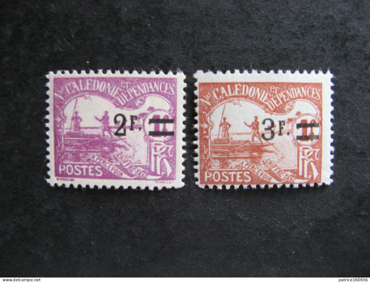 Nouvelle-Calédonie: TB Paire De Timbres-Taxe N° 24 Et N° 25, Neufs X . - Timbres-taxe