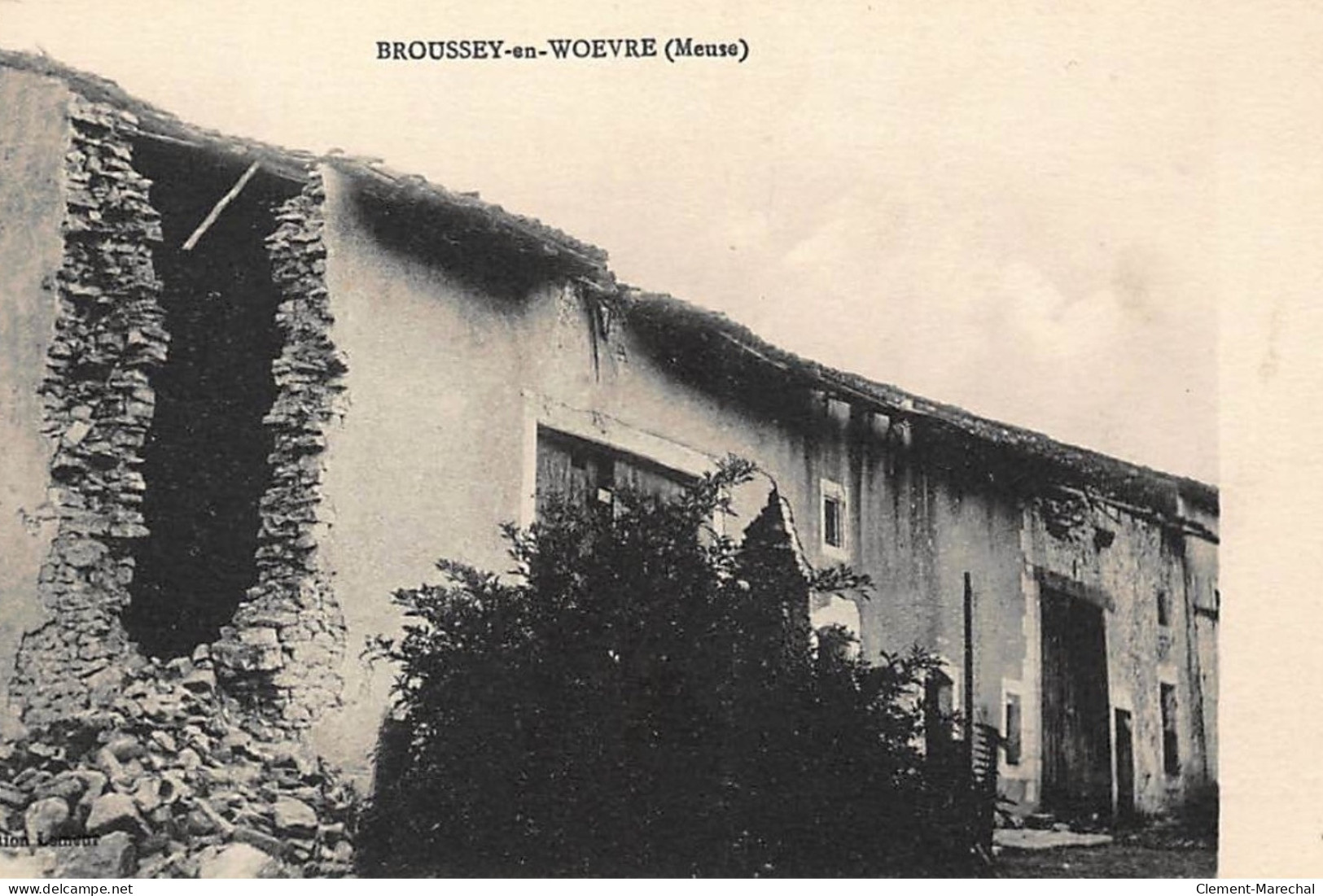 BROUSSEY-en-WOEVRE : Coin De Maison Effondré - Tres Bon Etat - Other & Unclassified