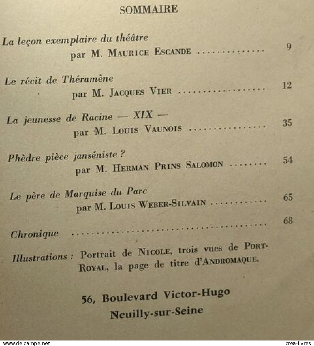 Cahiers Raciniens - XIII (1963) + XV (1964) --- 2 Volumes - Other & Unclassified