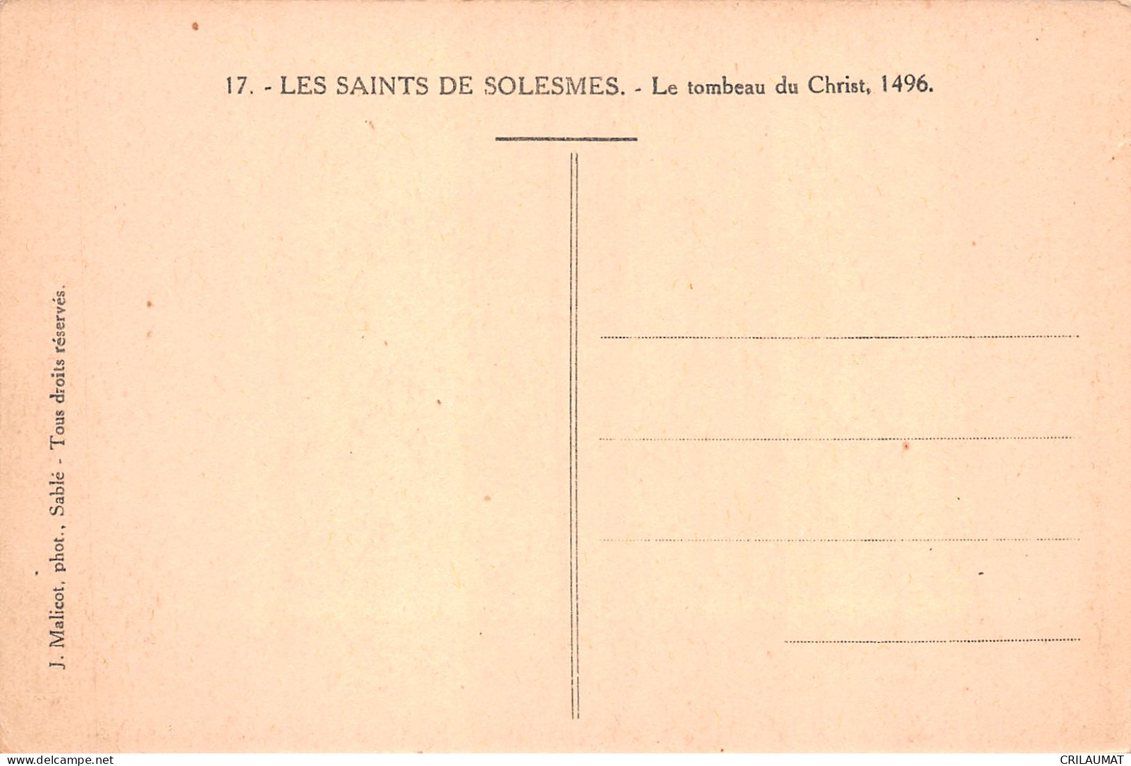 72-SOLESMES LES SAINTS-N°5148-B/0151 - Solesmes