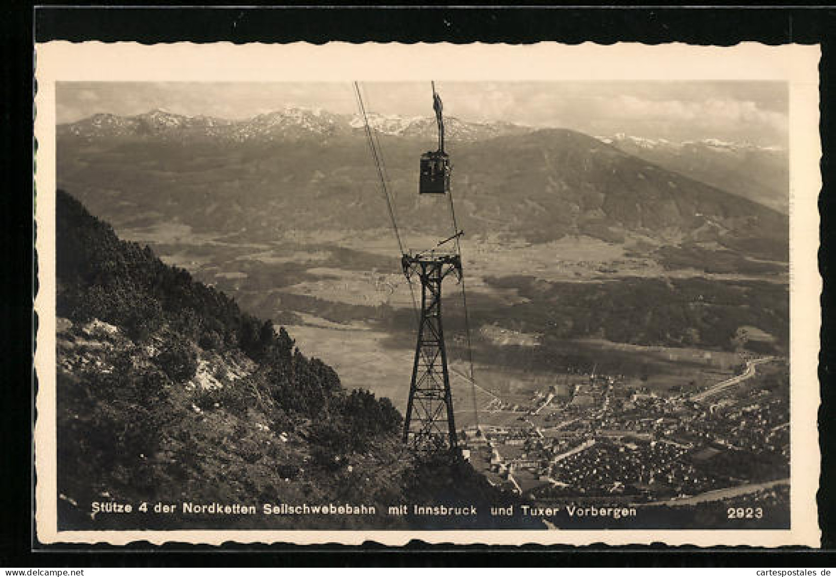 AK Innsbruck, Ortsansicht, Stütze 4 Der Nordketten-Seilschwebebahn Und Tuxer Vorberge  - Funiculaires