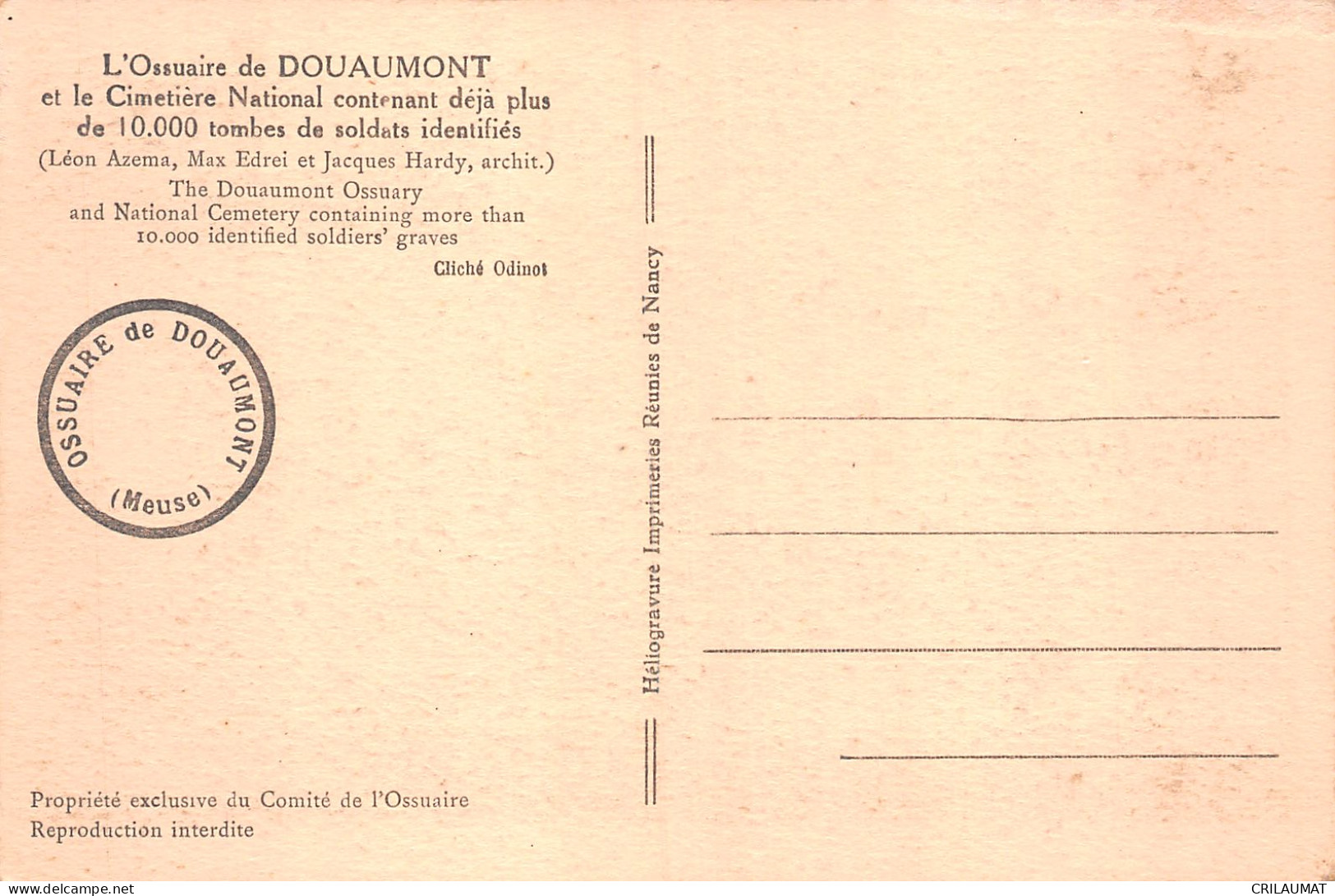 55-DOUAUMONT L OSSUAIRE-N°5148-A/0299 - Douaumont