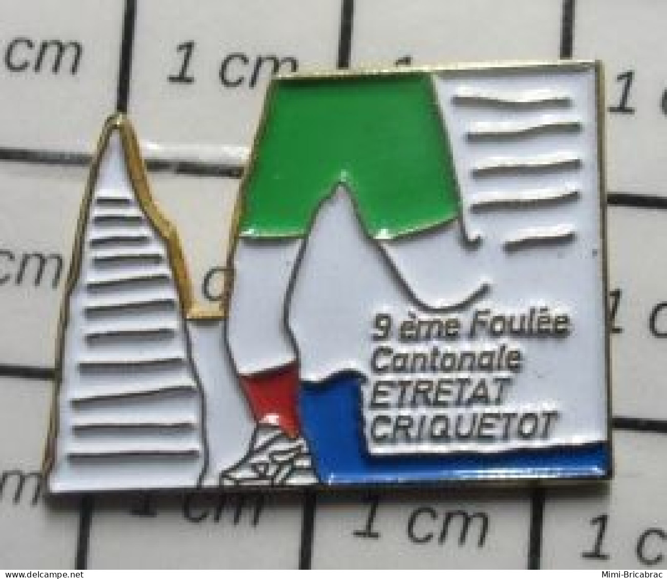 912e Pin's Pins / Beau Et Rare / SPORTS / ATHLETISME 9e FOULEE CANTONALE ETRETAT CRIQUETOT - Athlétisme