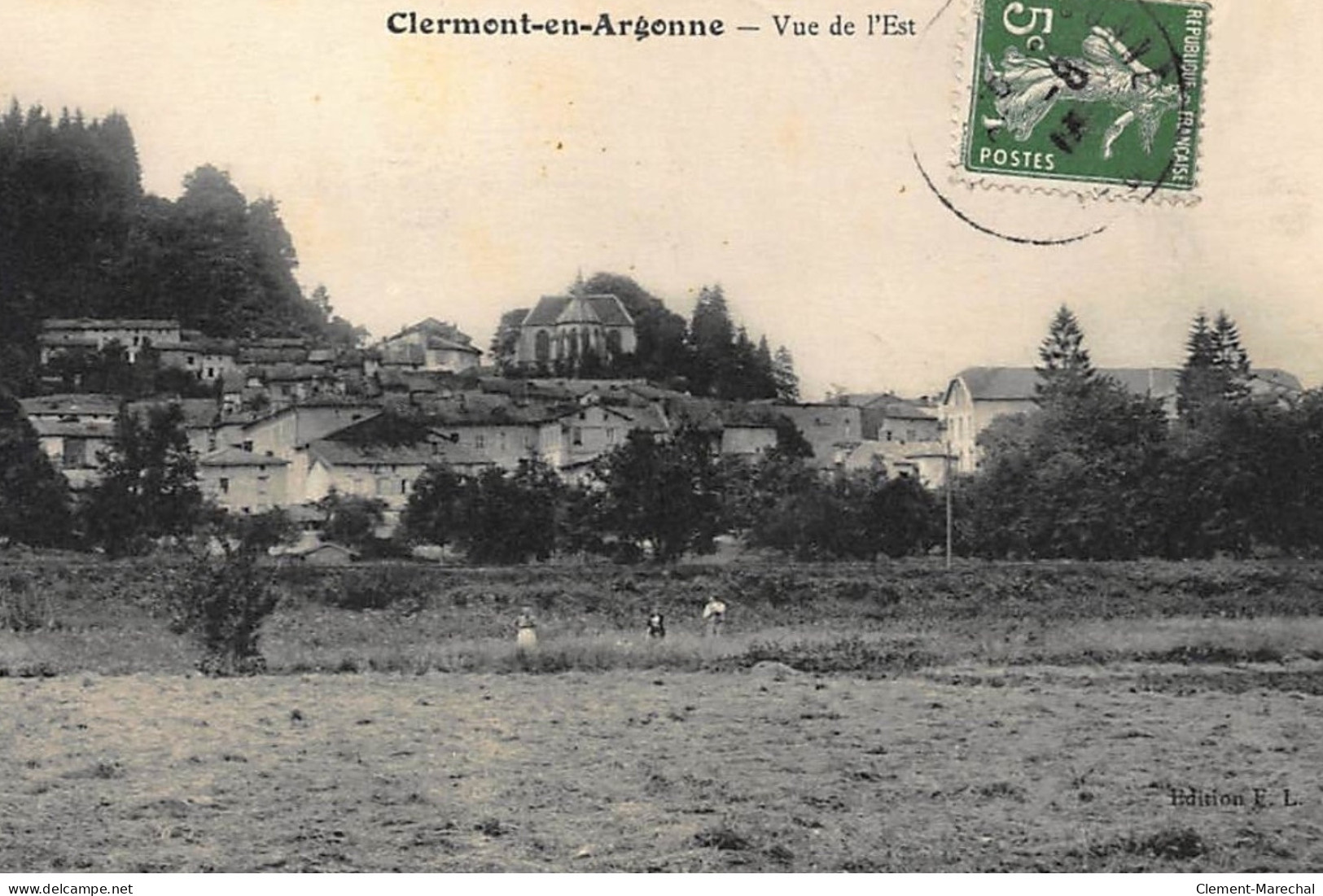 CLERMONT-en-ARGONNE : Vue De L'est - Etat - Other & Unclassified