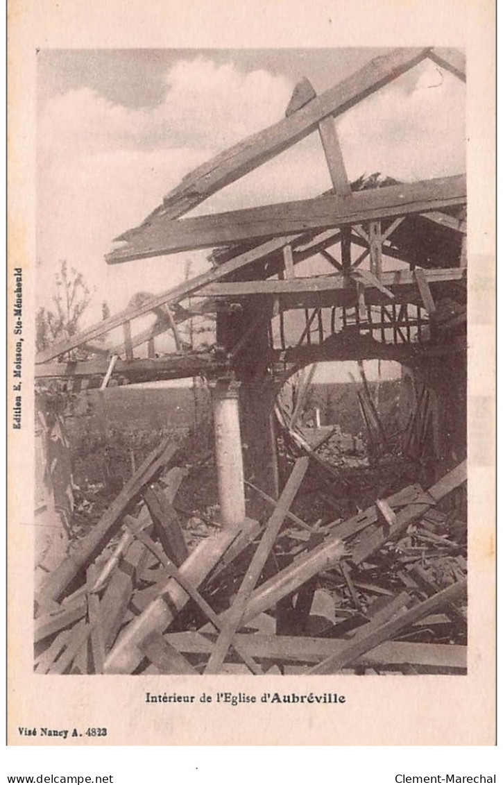 AUBREVILLE : Interieur De L'eglise, Ruine - Tres Bon Etat - Sonstige & Ohne Zuordnung