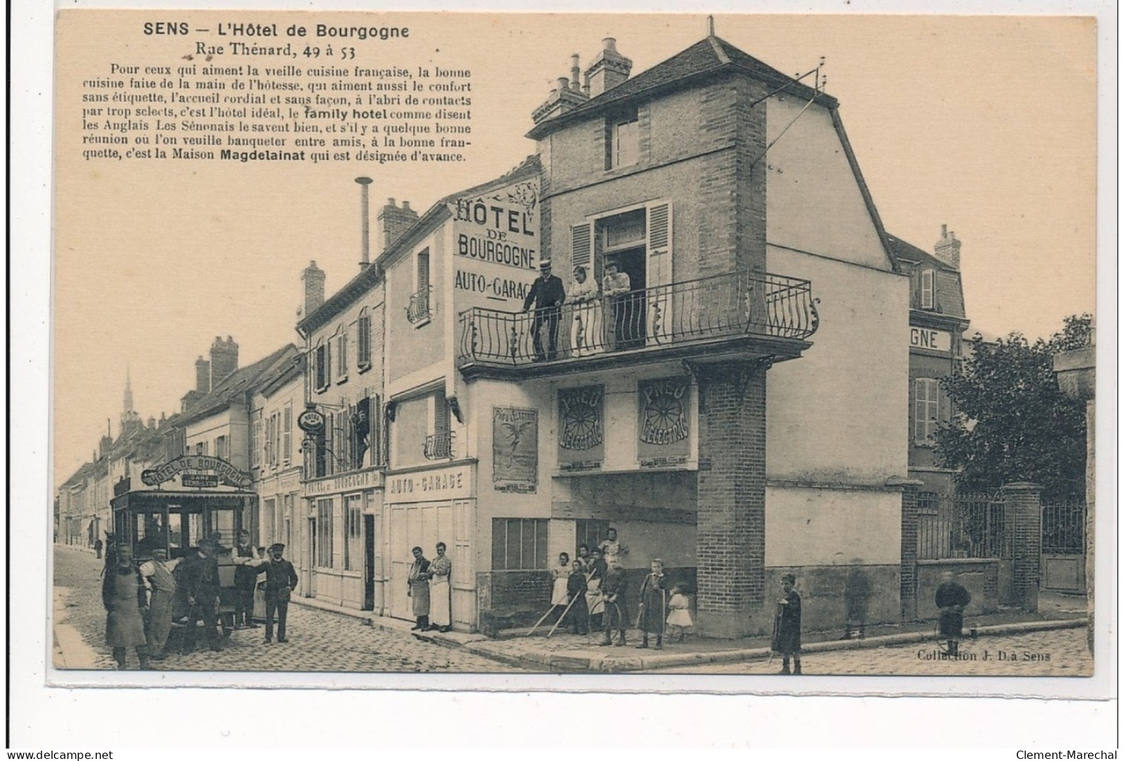 SENS : L'hotel De Bourgogne, Auto-garage, Attelage - Etat - Sens