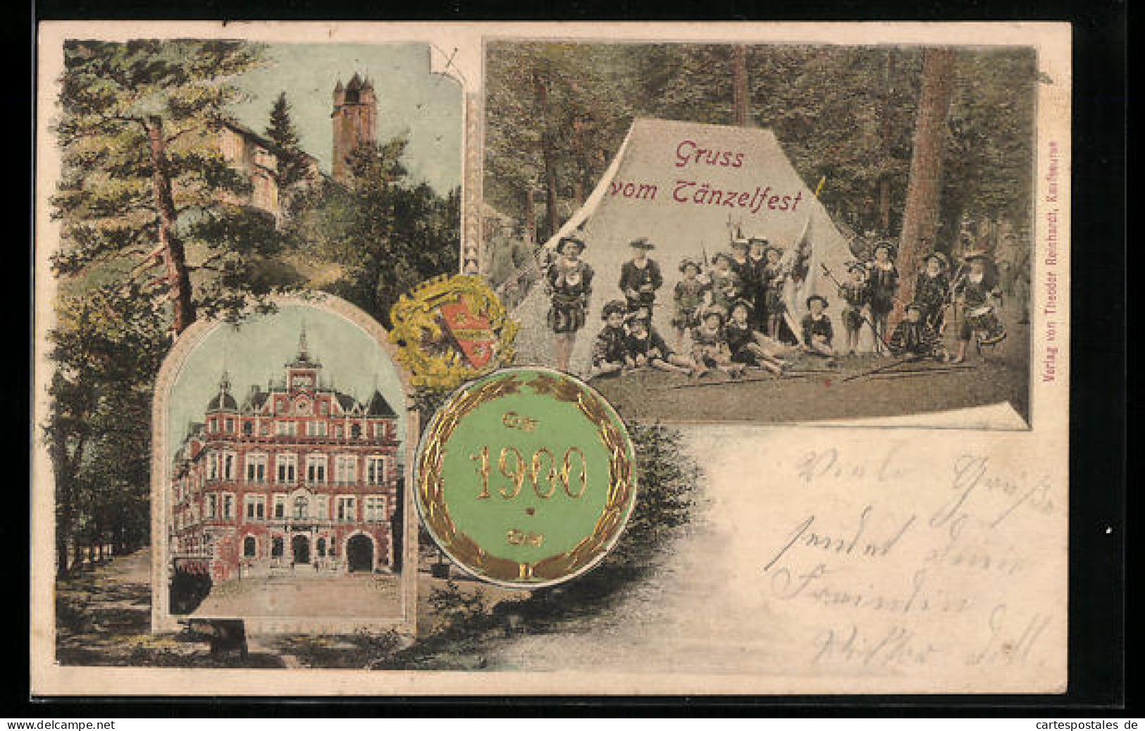 AK Kaufbeuren, Tänzelfest 1900, Kinder In Festkleidung Vor Einem Zelt, Burg  - Kaufbeuren