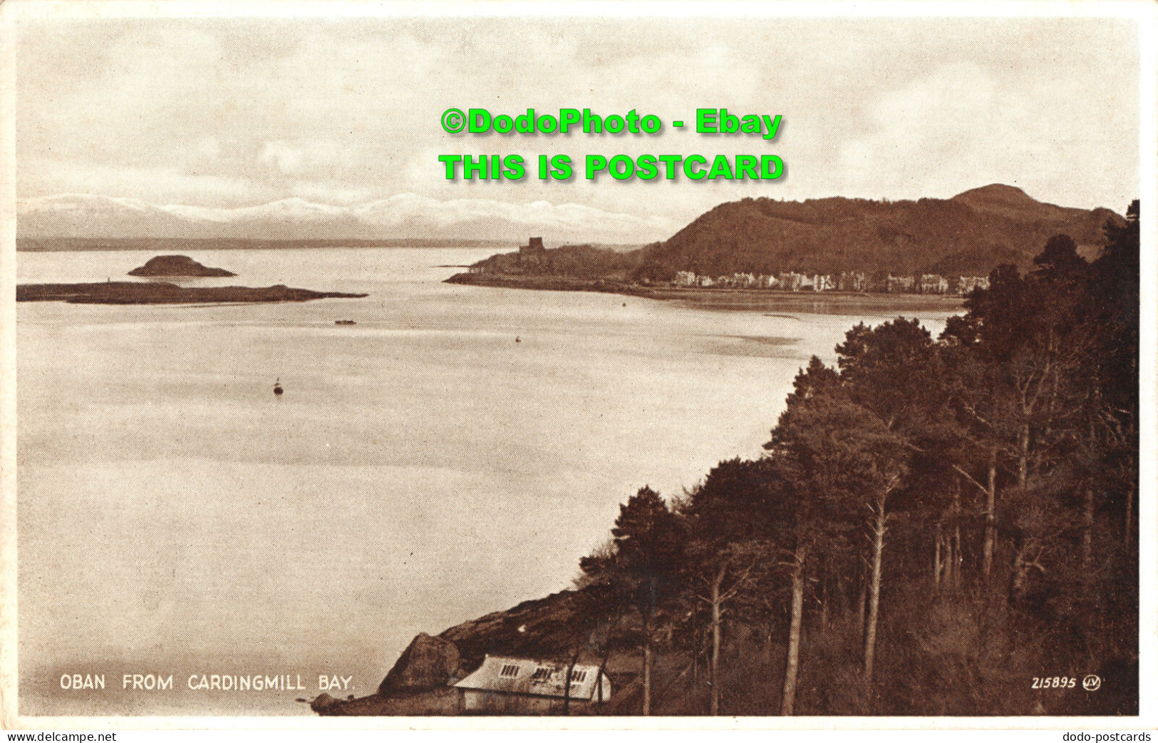 R453606 Oban From Cardingmill Bay. 215895. J. V. Valentines Photo Brown Postcard - World