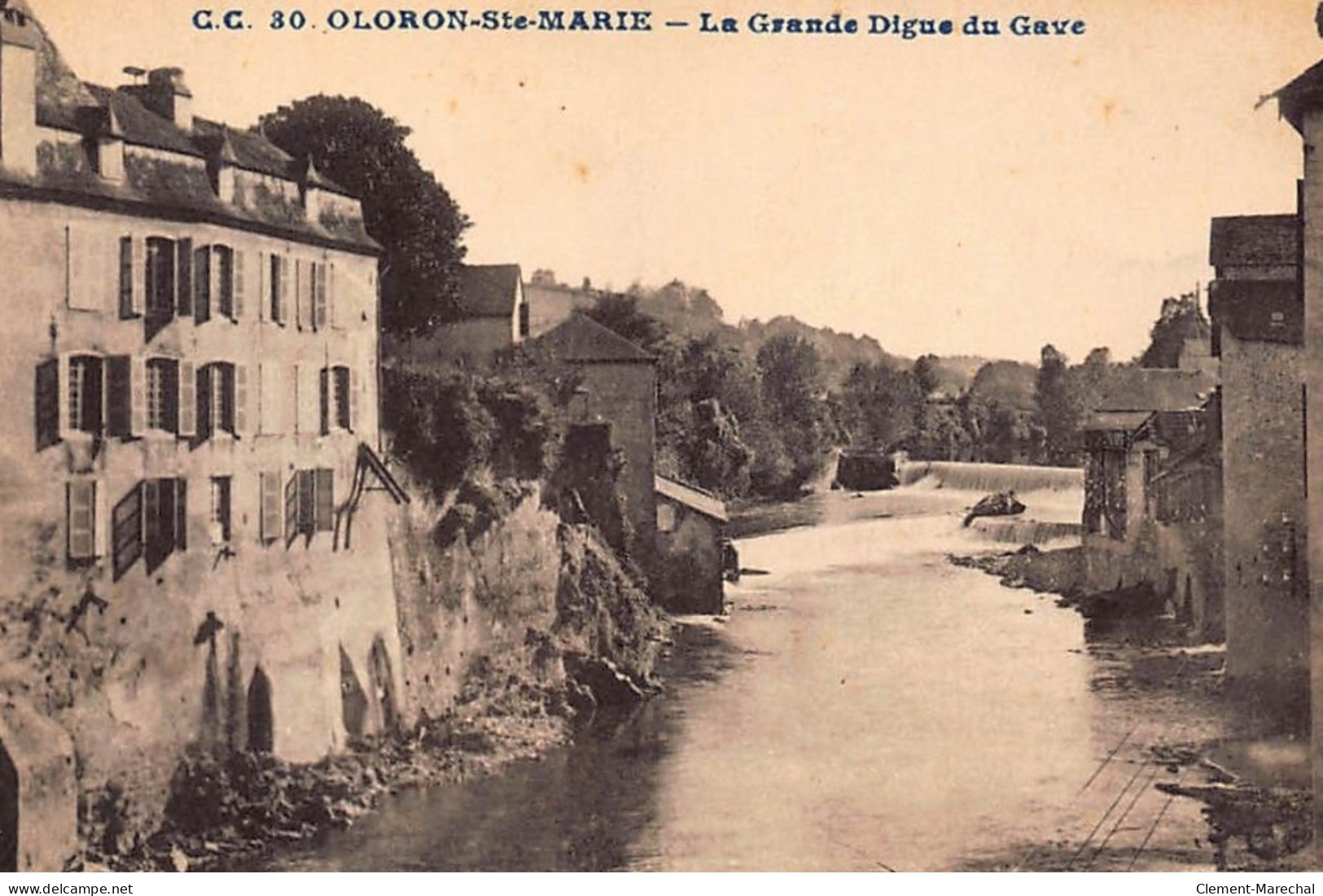 ORLONS-Ste-MARIE : La Grande Digue Du Gave - Tres Bon Etat - Oloron Sainte Marie