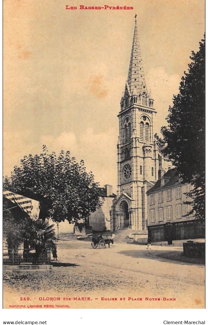 ORLONS-Ste-MARIE : Eglise Et Place Notre-dame - Tres Bon Etat - Oloron Sainte Marie