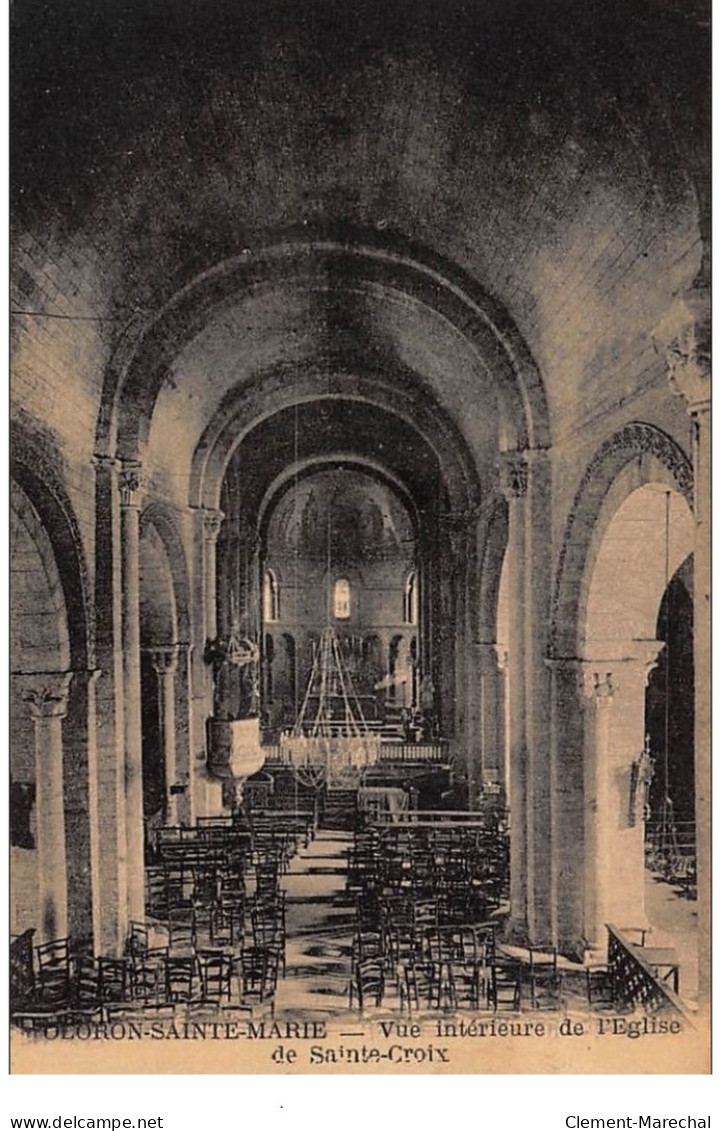 ORLONS-Ste-MARIE : Vue Interieur De L'eglise De Ste-croix - Tres Bon Etat - Oloron Sainte Marie