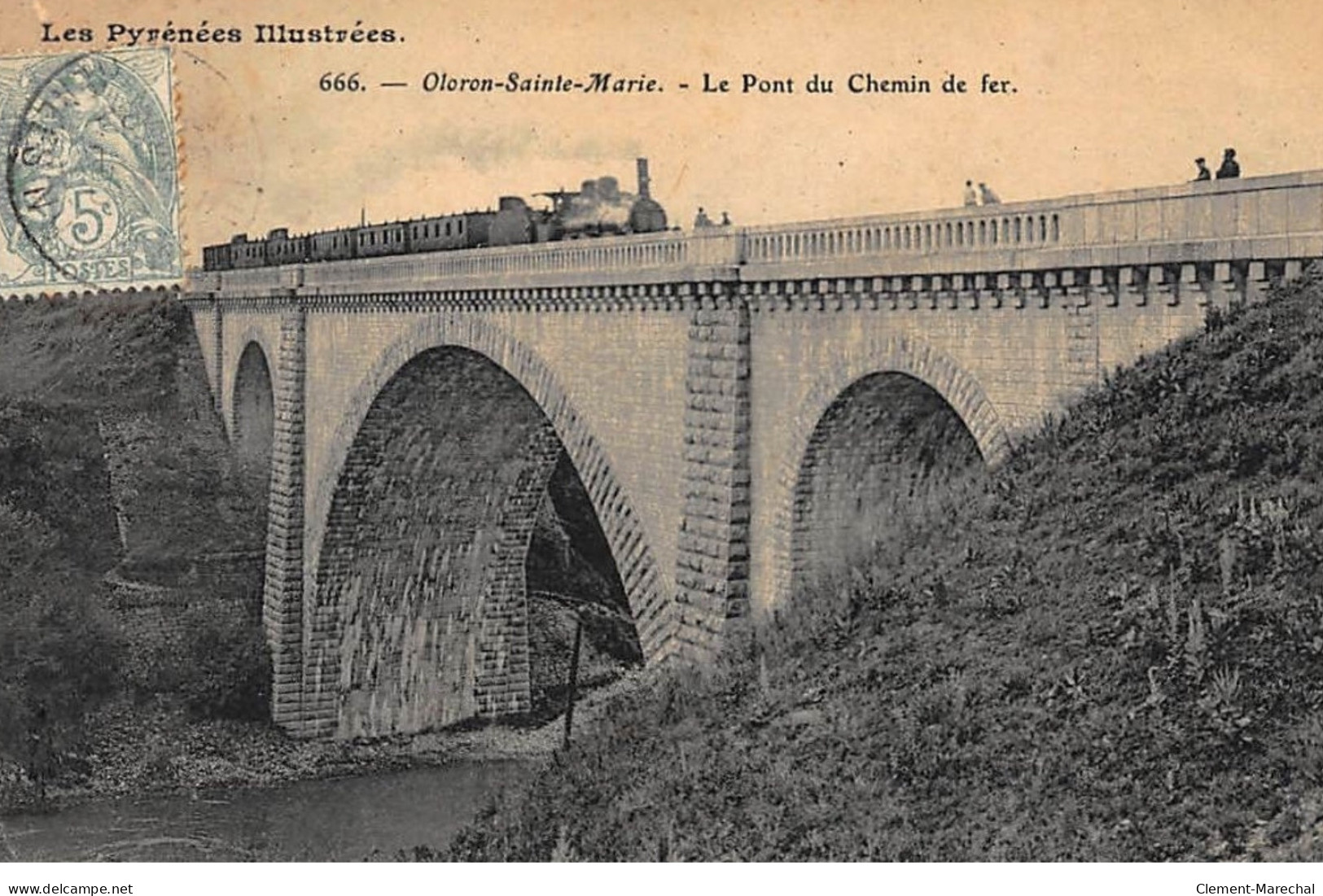 ORLONS-Ste-MARIE : Le Pont Du Chemin De Fer - Tres Bon Etat - Oloron Sainte Marie