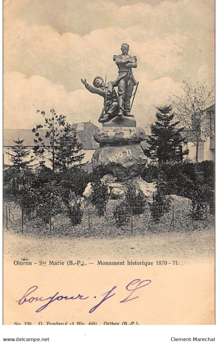 ORLONS-Ste-MARIE : Monument Historique 70-71 - Tres Bon Etat - Oloron Sainte Marie