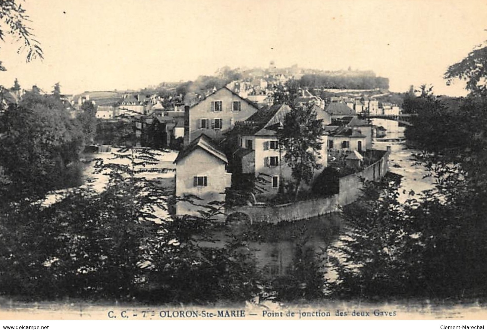 ORLONS-Ste-MARIE : Point De Jonction Des Deux Gaves - Tres Bon Etat - Oloron Sainte Marie