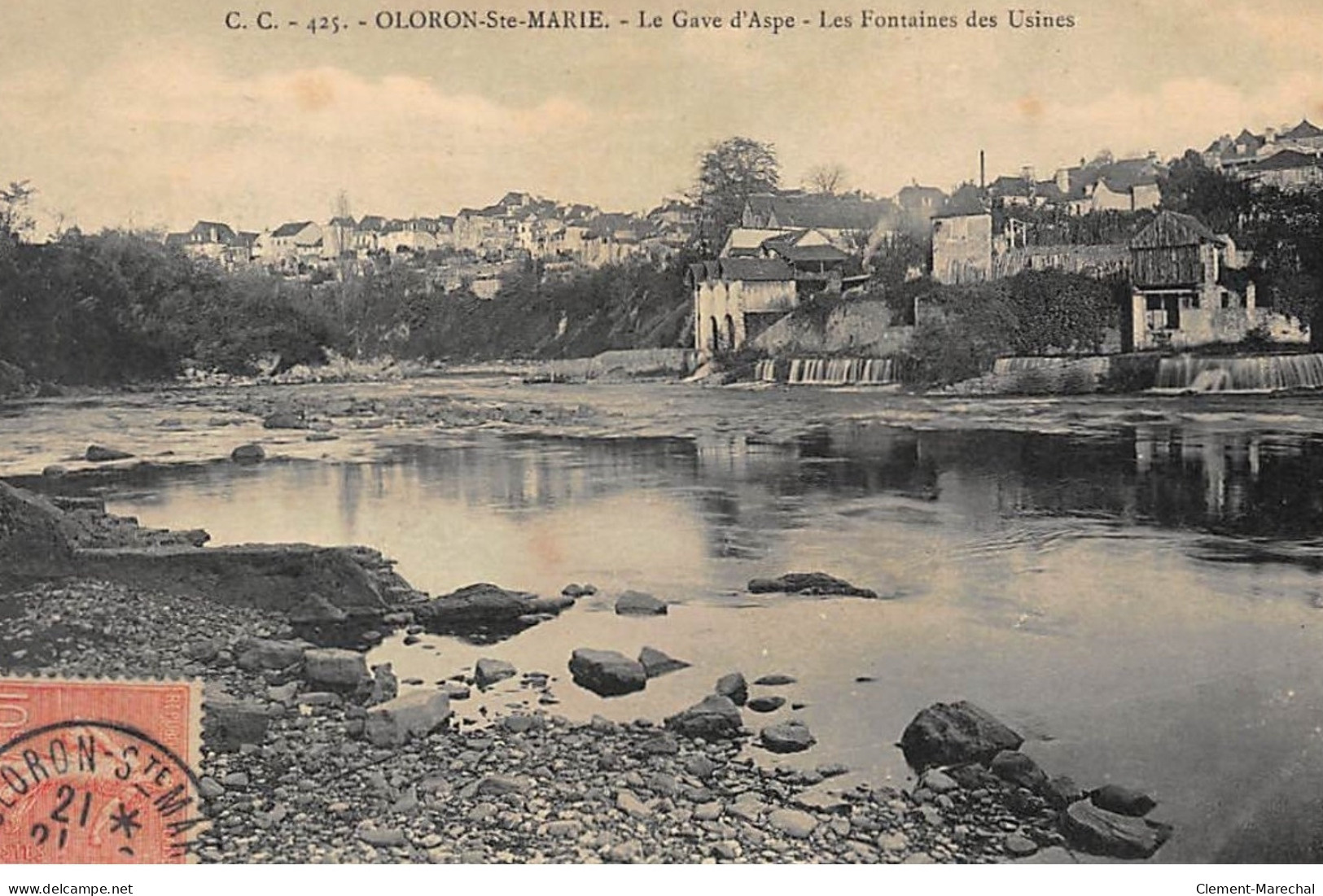 ORLONS-Ste-MARIE : Le Gave D'aspe Les Fontaines Des Usines - Etat - Oloron Sainte Marie