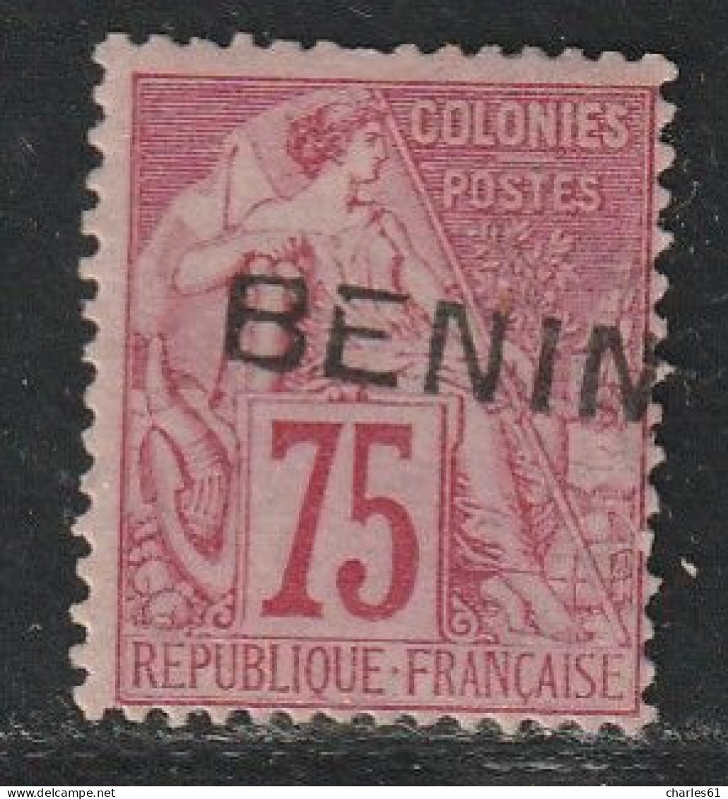 BENIN - N°12 * (1892) 75c Rose - Signé Brun. - Nuovi