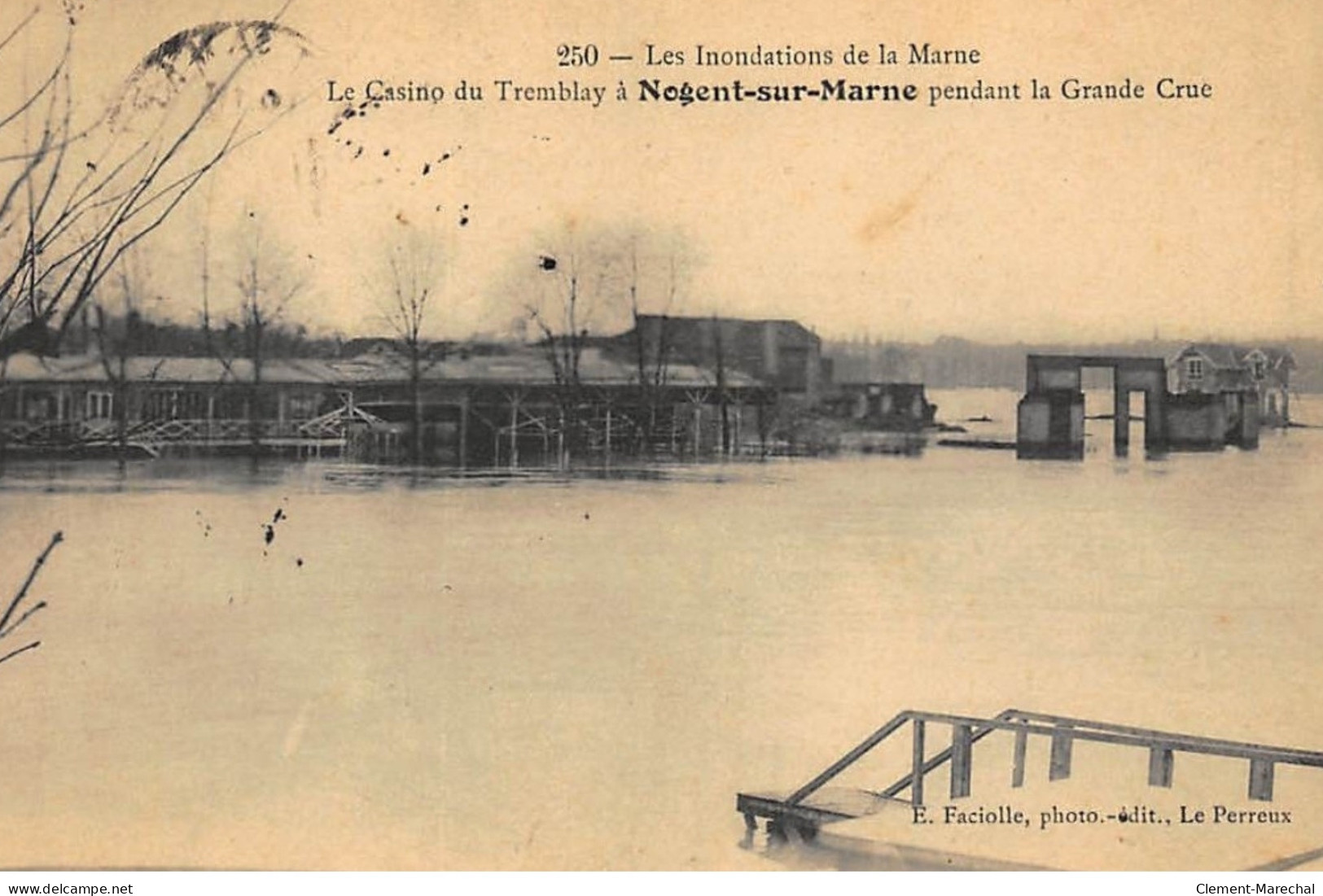 NOGENT-sur-MARNE : Inondations De La Marne, Le Casino Du Tremblay, Pendant La Grande Crue - Tres Bon Etat - Nogent Sur Marne