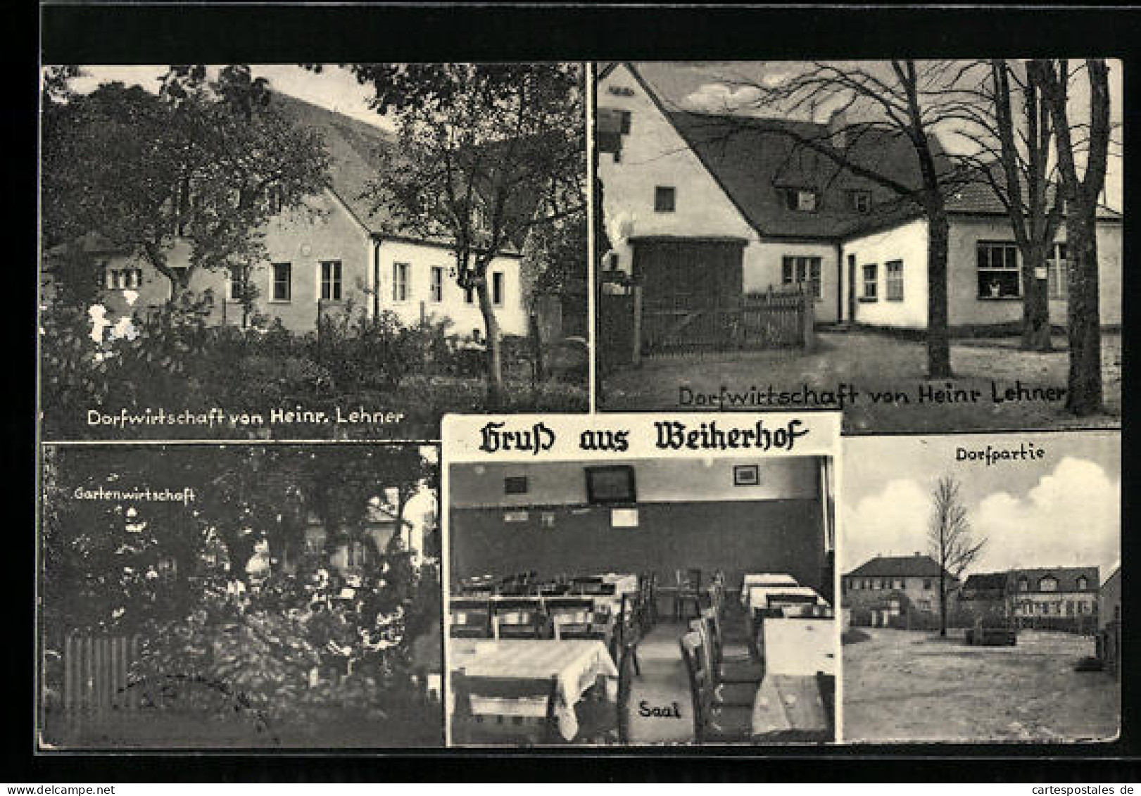 AK Weiherhof, Gasthaus Weiherhof Von Heinrich Lehner, Gartenwirtschaft, Dorfpartie  - Other & Unclassified